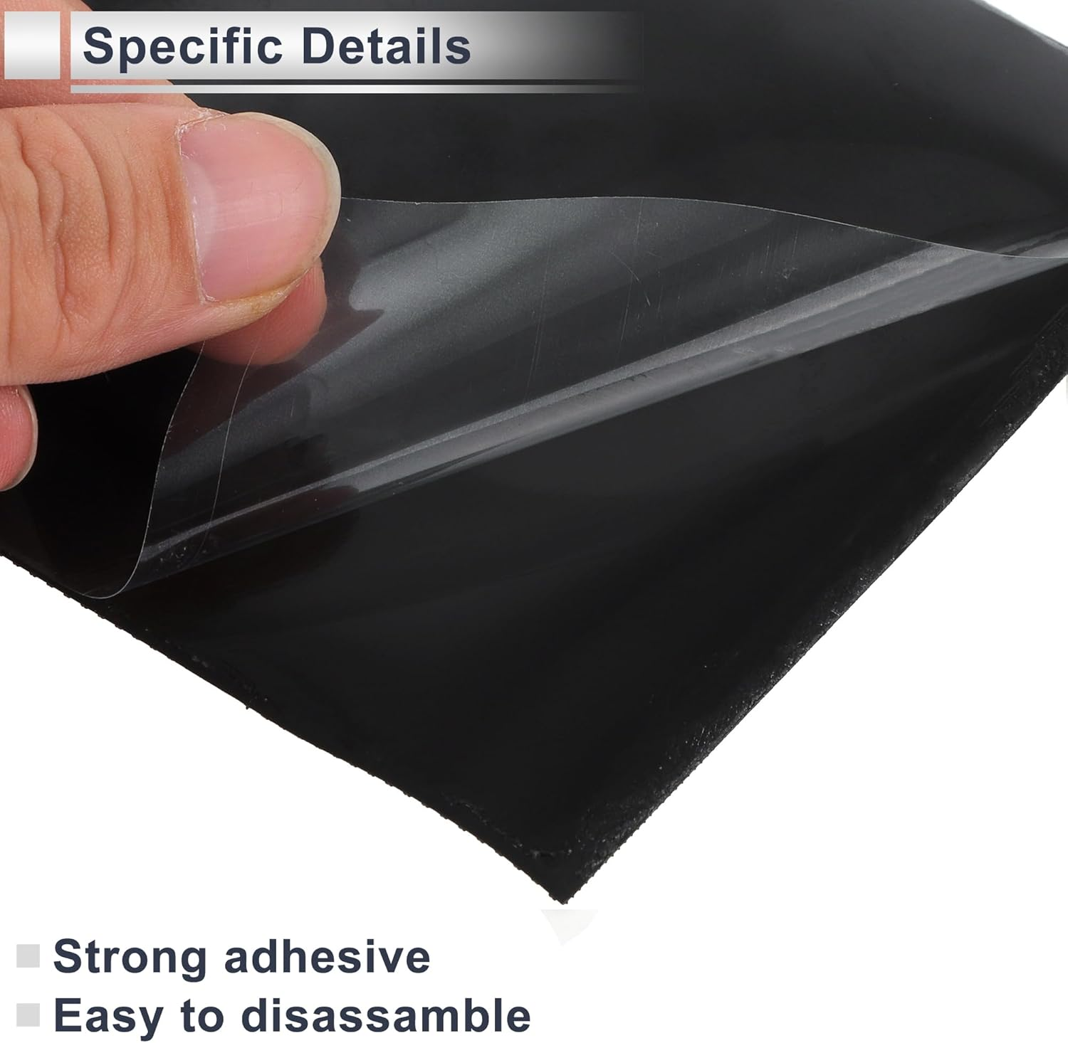 X AUTOHAUX 1 Pcs Hook and Loop Tape Adhesive Back Single Sided Adhesive Back Home Office Phone Mount Adhesive Tape Black 82.02Ftx4.33" image number 4