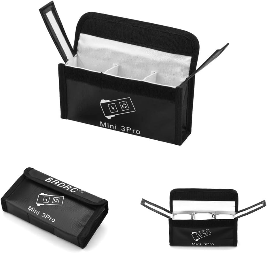 Theapro Fireproof Explosion-Proof Lipo Batteries Protector Storage,3 Battery Lipo Safe Bag for DJI Mini 4 Pro/Dji Mavic Mini 3/Mini 3 Pro image number 4