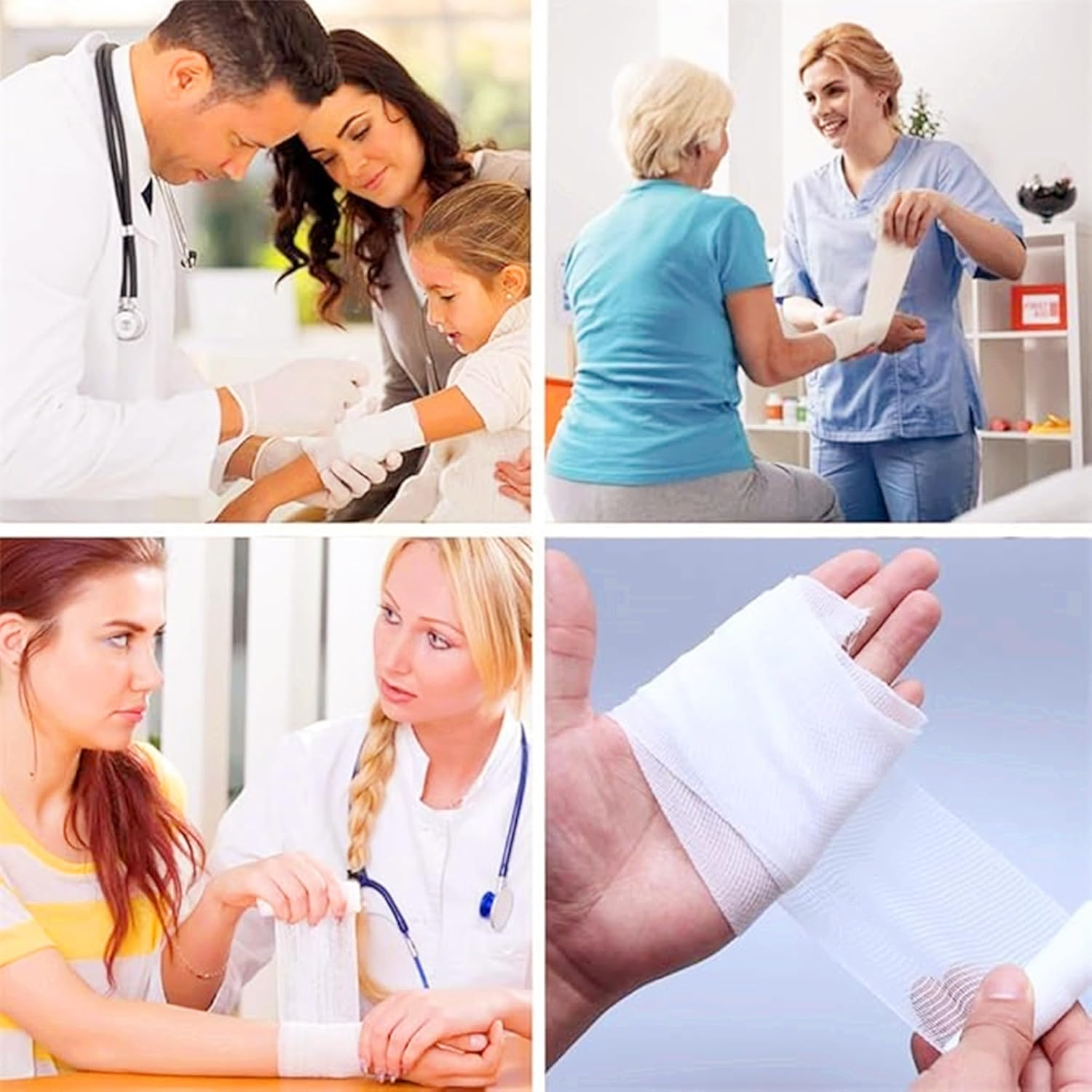 Medical Gauze Bandage Rolls, Soft Conforming Stretch, 10 Pack Stretch Gauze Wrapfor First Aid Wound Careroll,Sterile Medical Grade Gauze Bandage,5Cm X 4.5M image number 1