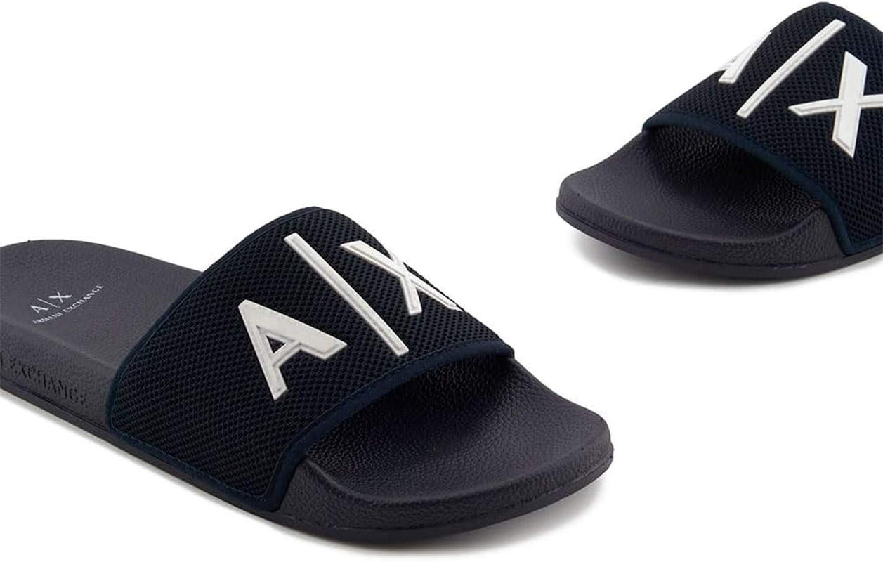 Armani Exchange Men'S Mykonos 3D Printed Logo Slide Sandal image number 4