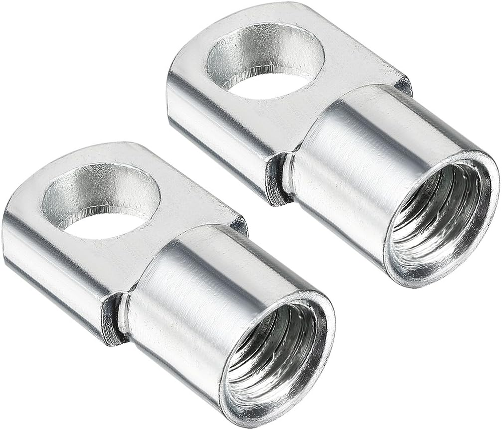 Uxcell Gas Spring End Fitting M8 Female Thread 8Mm Hole Dia A3 Steel Silver Tone 2Pcs