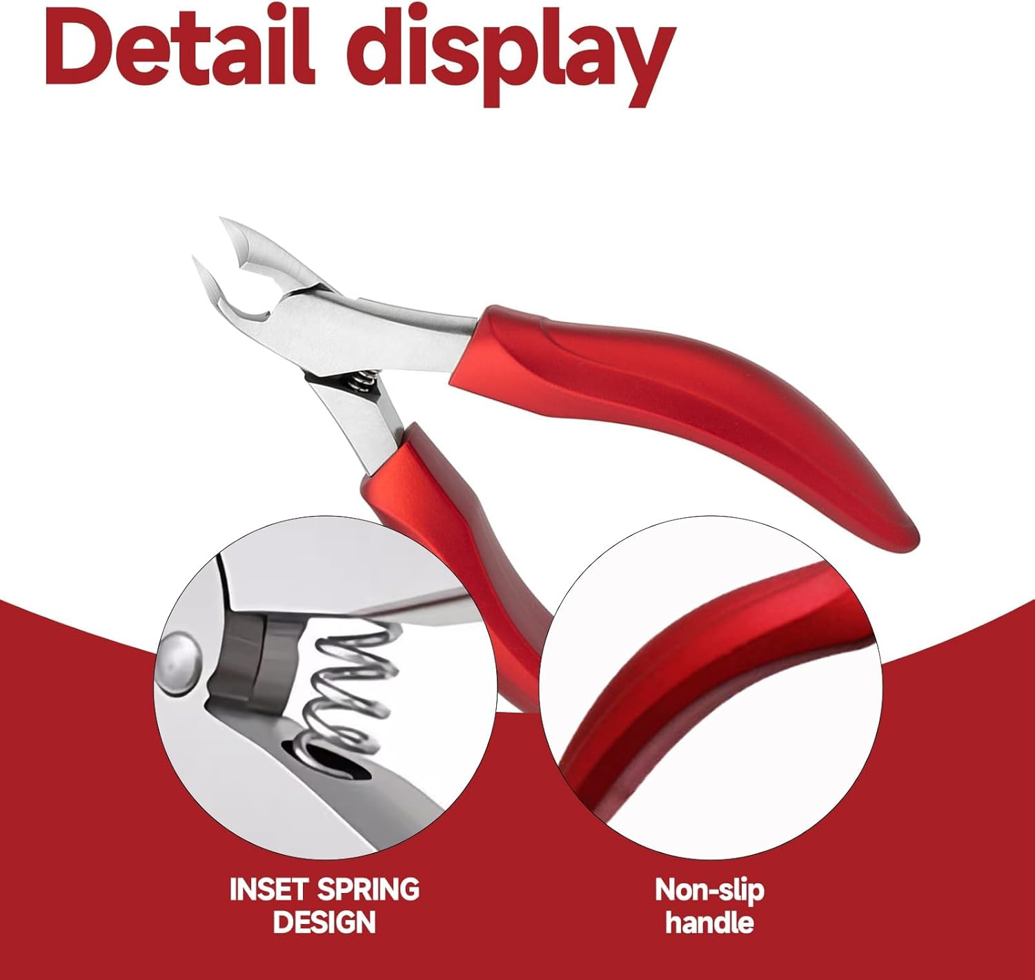 Professional Toenail Clippers for Thick Nails Heavy Duty Stainless Steel Nail Clipper for Seniors Adults, Ergonomic Handle, Toe Nail Cutter image number 1