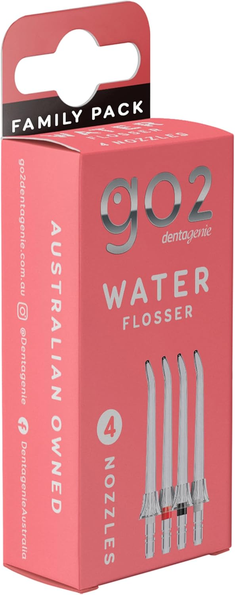 GO2 Dentagenie Water Flosser Replacement Nozzle Family Pk image number 3