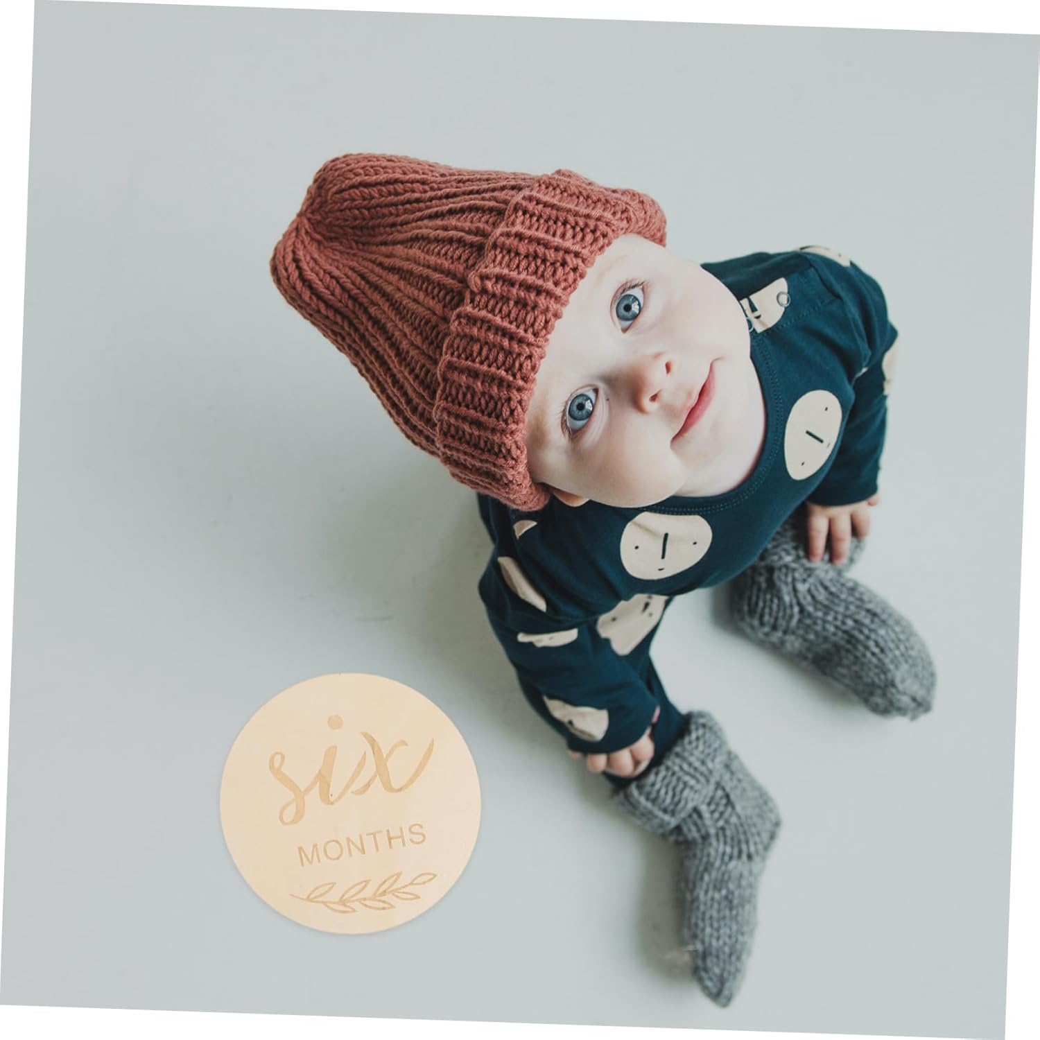 Gadpiparty 12Pcs Wooden Milestone Cards Set Single Sided Laser Engraved Monthly Signs for Newborn Photo Props Commemorative Growth Discs for Decorative Announcement and Keepsake image number 3