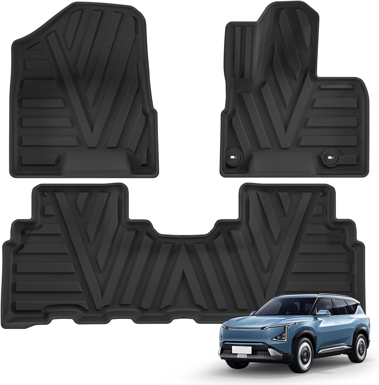 All Weather Foot Mats for Kia EV5 2025 2024 Floor Mats TPE Custom Car Mats Accessories - Only Fit Right Hand Drive image number 1