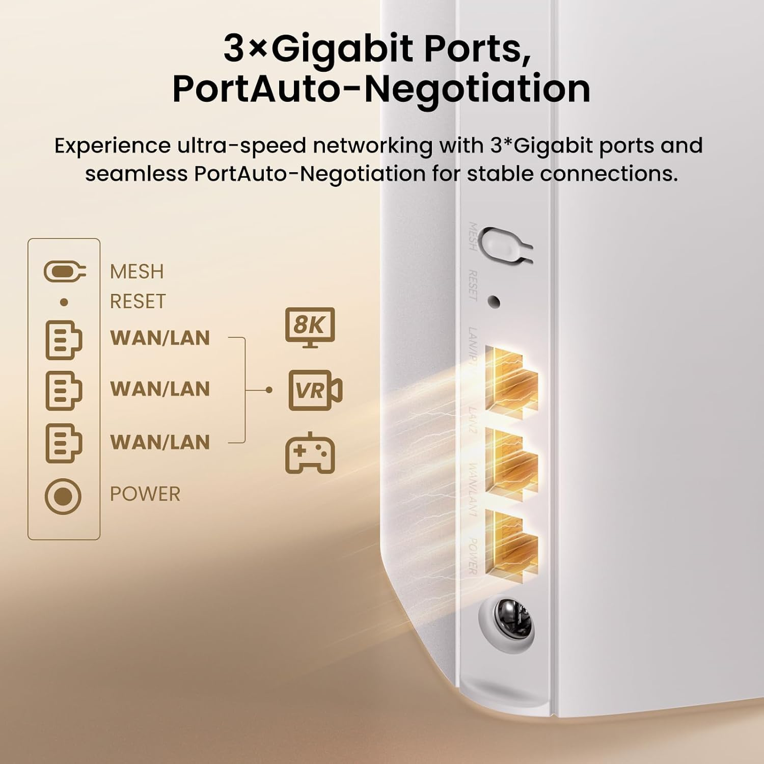 Tenda BE3600 Dual Band Wifi 7 Whole Home Multi-Gigabit Mesh Wi-Fi System, Supports 160+ Devices, 3*Full Gigabit Ports, Seamless Roaming, VPN, MLO, 4K QAM, Internet Backhaul -ME3 Pro (1-Pack) image number 1