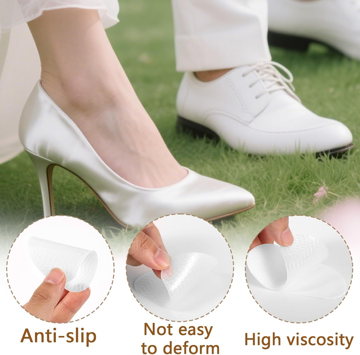 6Pcs Shoe Sole Protector, Transparent Anti-Slip Self-Adhesive Shoe Grip Sole Bottom Guard Stickers for Women High Heels