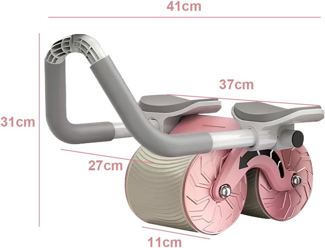 MTSDM Ab Roller Wheel and Pull Rope Set, Elbow Support Automatic Rebound Abdominal Wheel, Difficult Abdominal & Core Strength Training Core Strength Training Wheel with Phone Holder for Workout Home image number 5