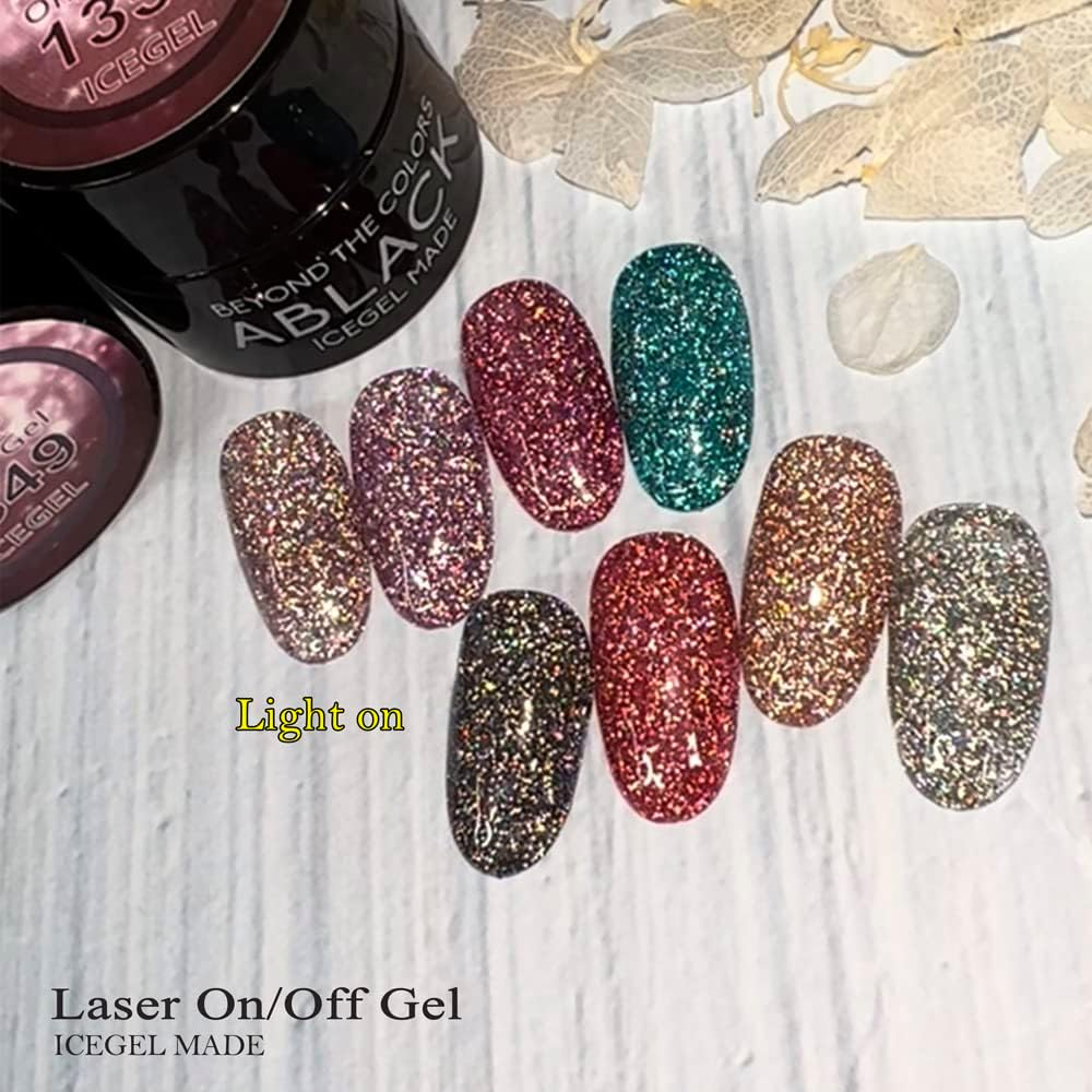 ICE GEL ABLACK Color Gel, Laser on off Gel, 1355, 0.1 Oz (3 G) image number 6