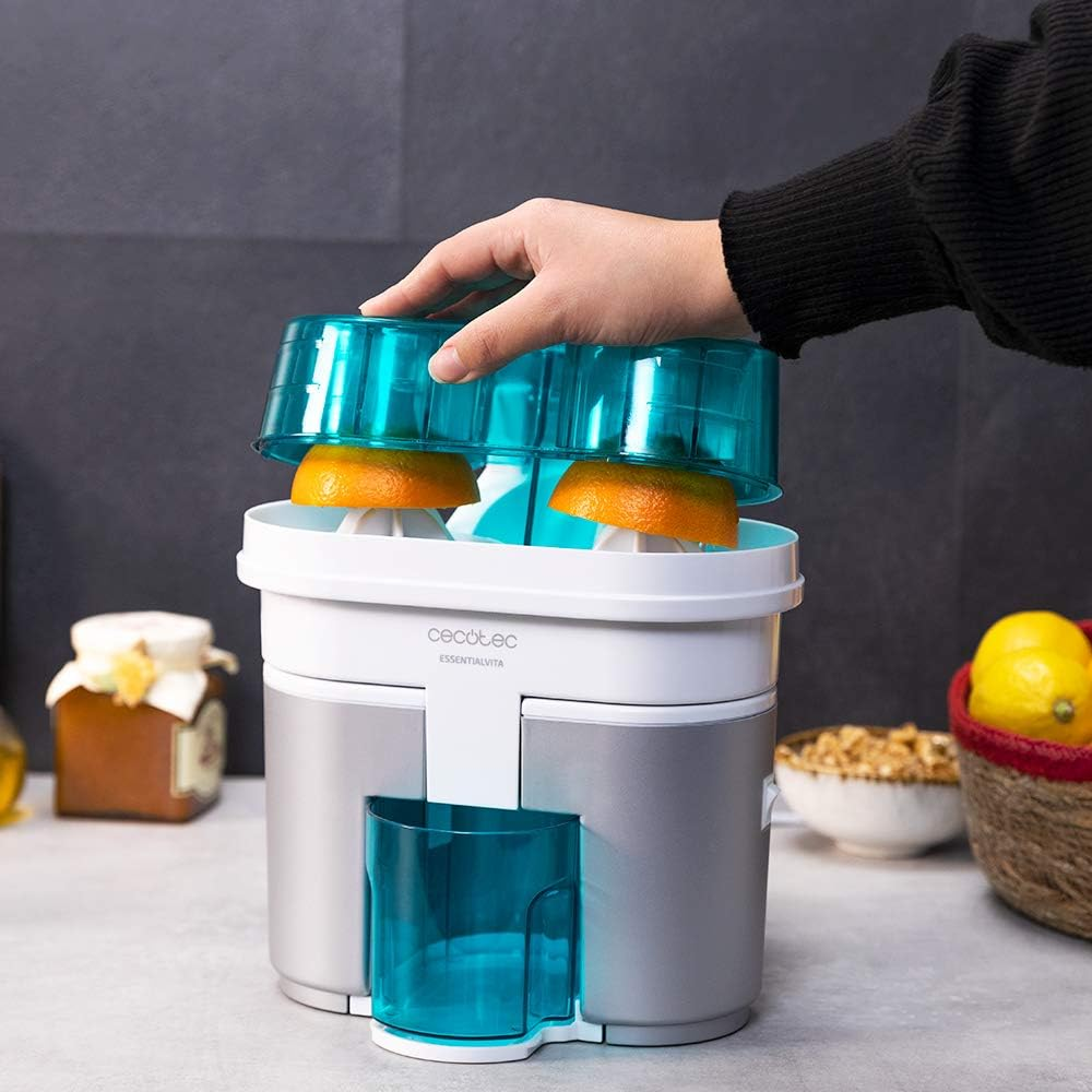 Cecotec Cecojuicer Citrus Turbo Juicer, Cutting and Juicing, 2 Heads, 500Ml Tank, BPA Free, Easy Clean, 90W (Essentialvita Twice White) image number 4