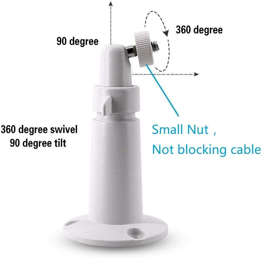 HOLACA Metal Wall Mount for Arlo Pro/Arlo Pro 2/ Arlo Pro 3/Arlo Ultra Adjustable Security Camera Bracket for Ring Stick up Cam, Eufycam 2/2C/E Camera (White, 3Pack) image number 6