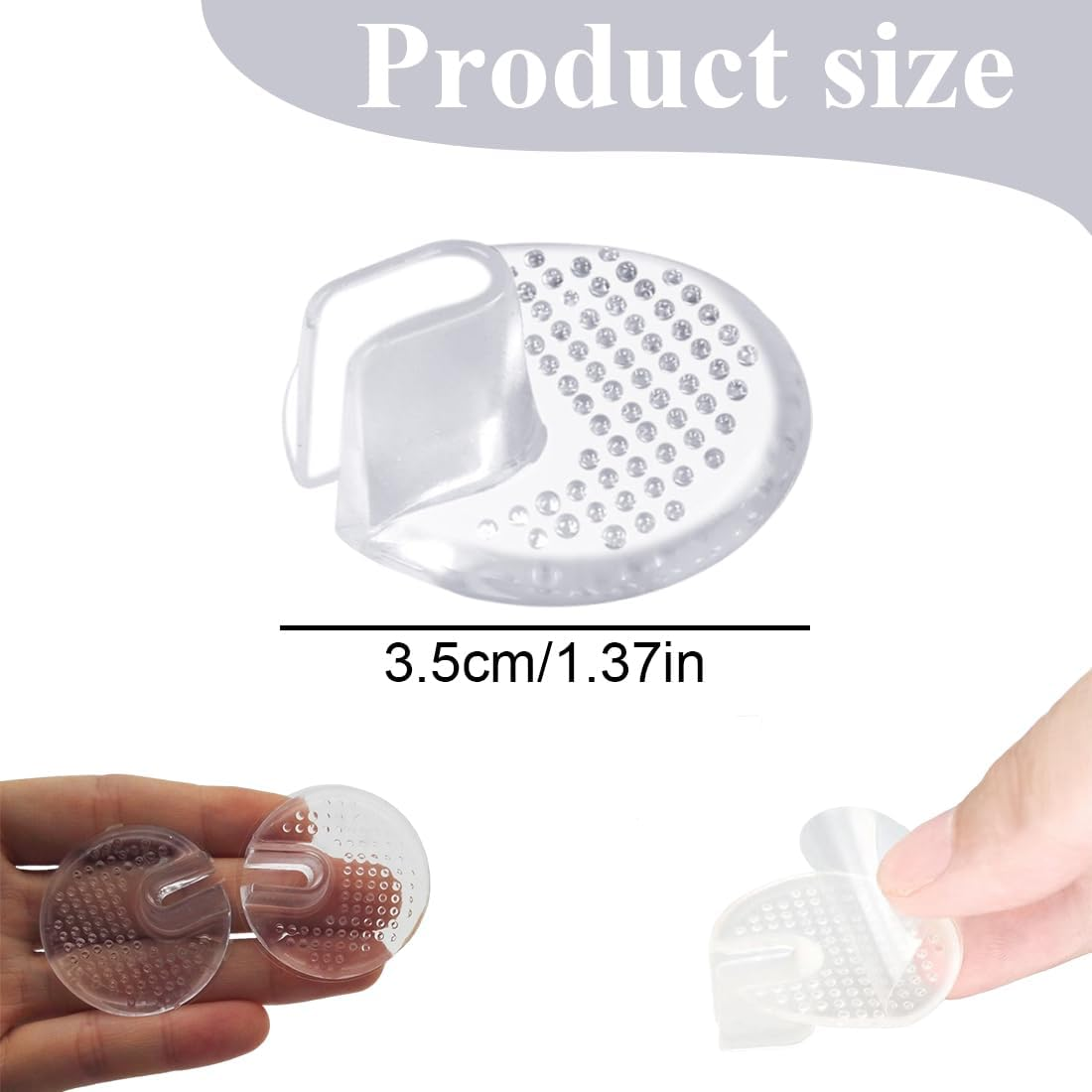 AOEVUIR 6 Pairs Toe Protectors for Flip Flops, Toe Separator Pads, Toe Separator Cushions, Gel Silicone Protection against Pain and Blisters for Men and Women image number 3