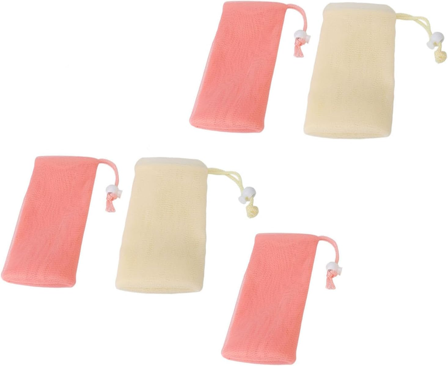 Exfoliating Mesh Soap Pouch, Cleansing Foaming Nets Skin Friendly Multilayer 5 Pcs Hang to Dry for Body Facial Cleaning image number 1