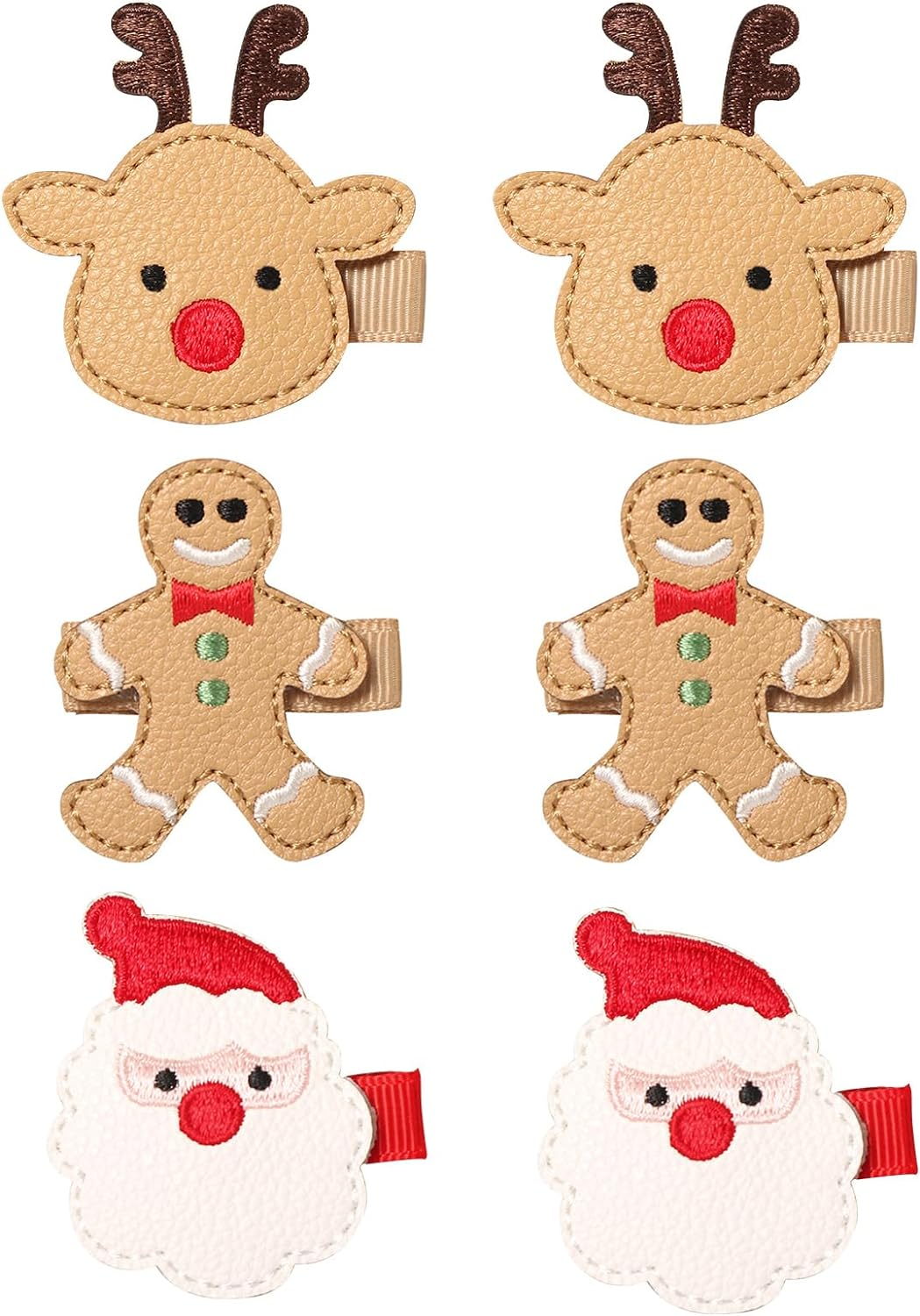 Lopsity Christmas Hair Clip Set Christmas Hairpin Cute Reindeer Antler Hair Accessory for Christmas Party for Girls Women Kids Gifts (A) image number 6