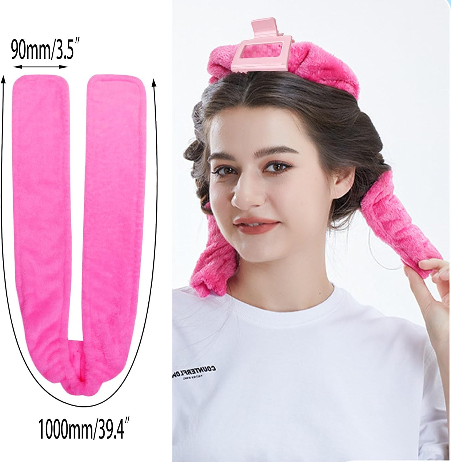 Overnight Curls Band without Heat, Heatless Curls Band, Heatless Curler Non-Slip, Hair Band Curls Overnight, Overnight Blowout Curls DIY Styling Wave Formers for Long/Medium Hair image number 1