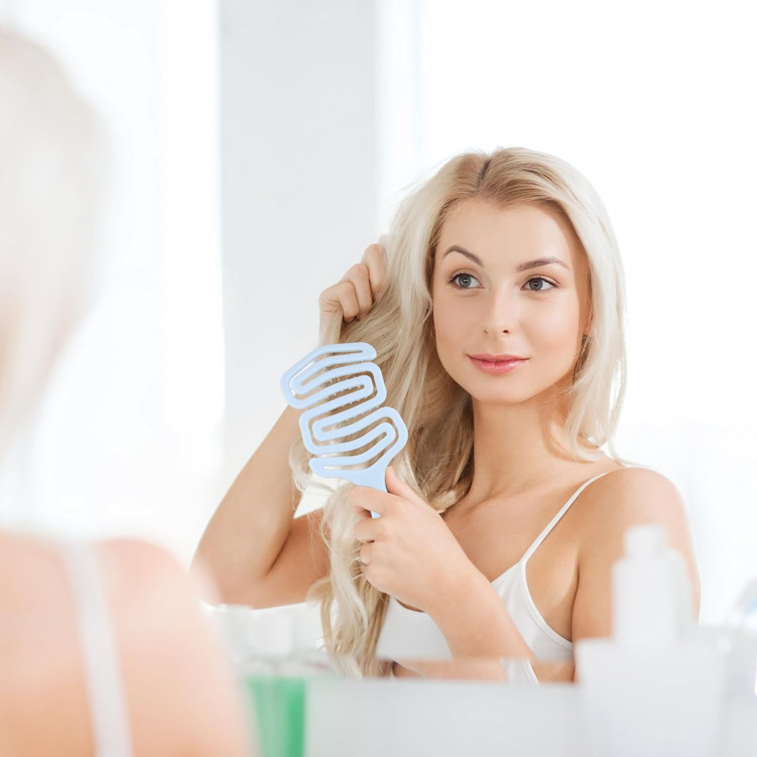 Detangling Hair Brush without Pulling for Women Men Children, Curl Define Styling Brush, Etangling Hair Brush, Boar Bristles, Brush for Curly Hair, Curl Brush for Wet Dry Hair