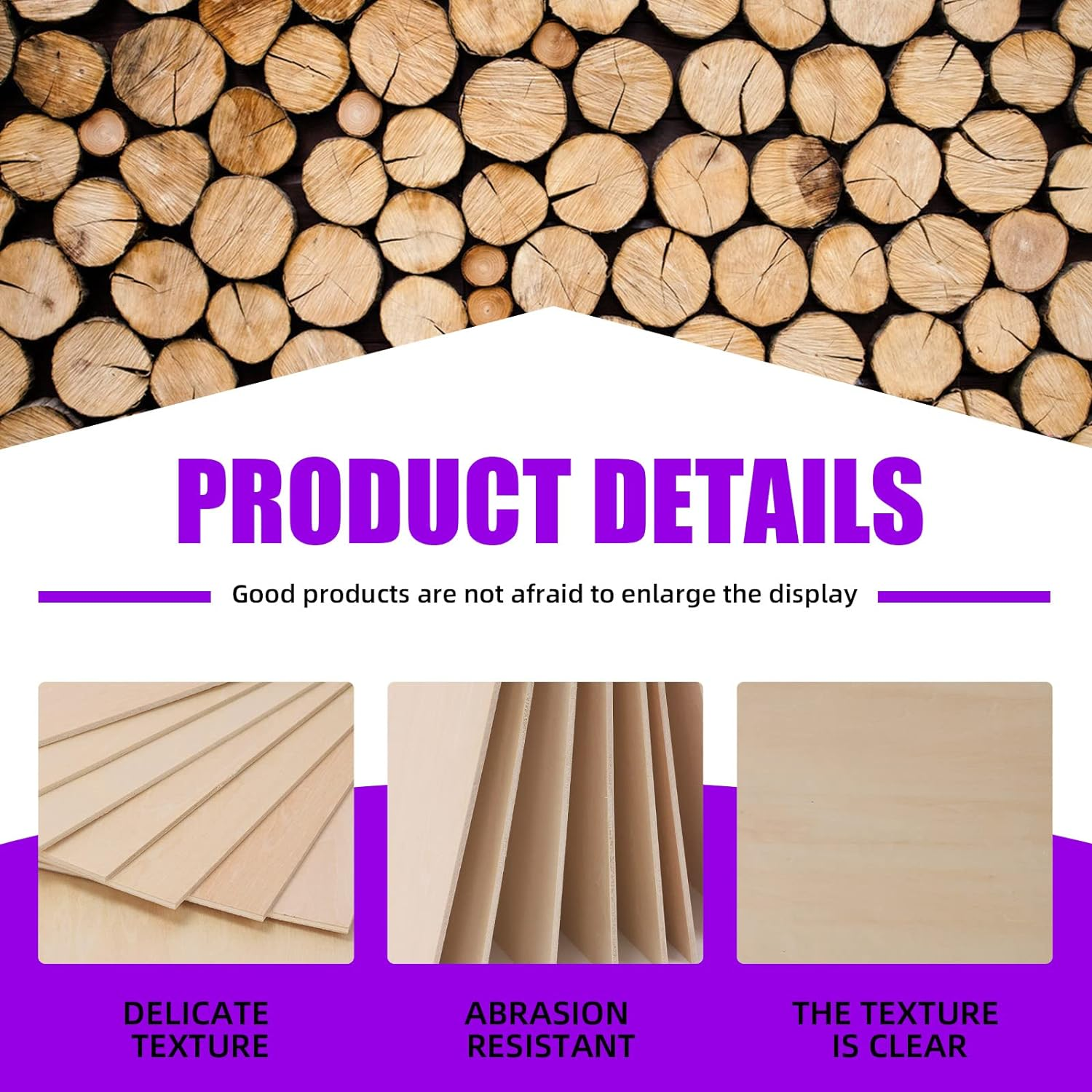 Swpeet 16Pcs 3 Sizes Basswood Sheets Kit - 7.87 Inch and 11.8 Inch Square Thin Wood Plywood Board with Trimmer Pen Knife - Natural Unfinished Wood for Crafts image number 3