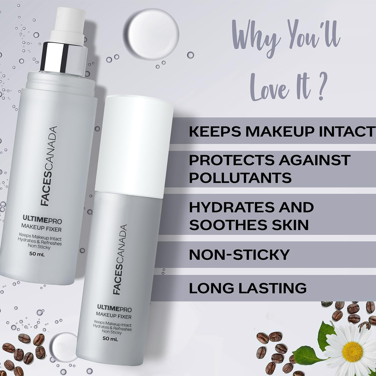 FACES CANADA Always on Glow Combo - All Day Hydra Matte Foundation - Absolute Ivory 012 (18 Ml) + Strobe Cream - Rose Gold (18 Ml) + Ultime Pro Makeup Fixer (50 Ml) | Illuminating & Glowing Makeup image number 5