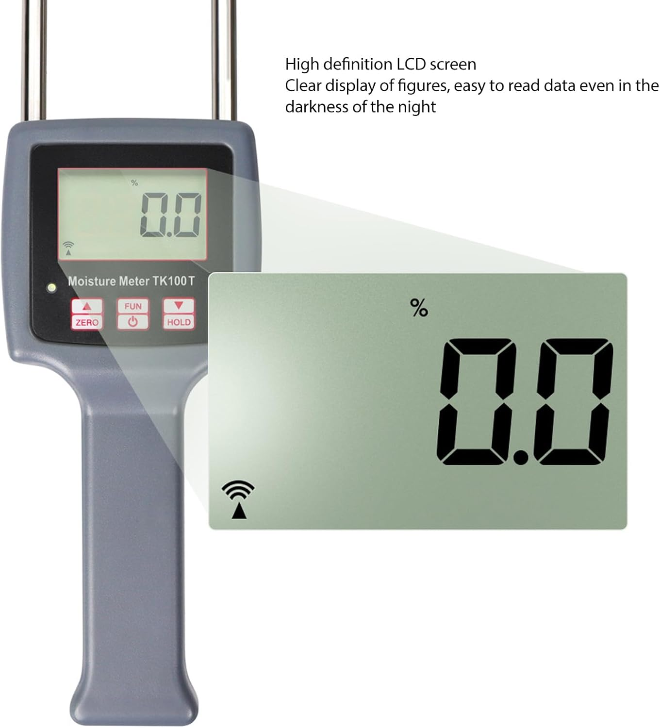 Yosoo Portable Meter, Handheld Meter, Meter, Professional Handheld Digital for Herbal Cereal, Straw with Forage Grass image number 1