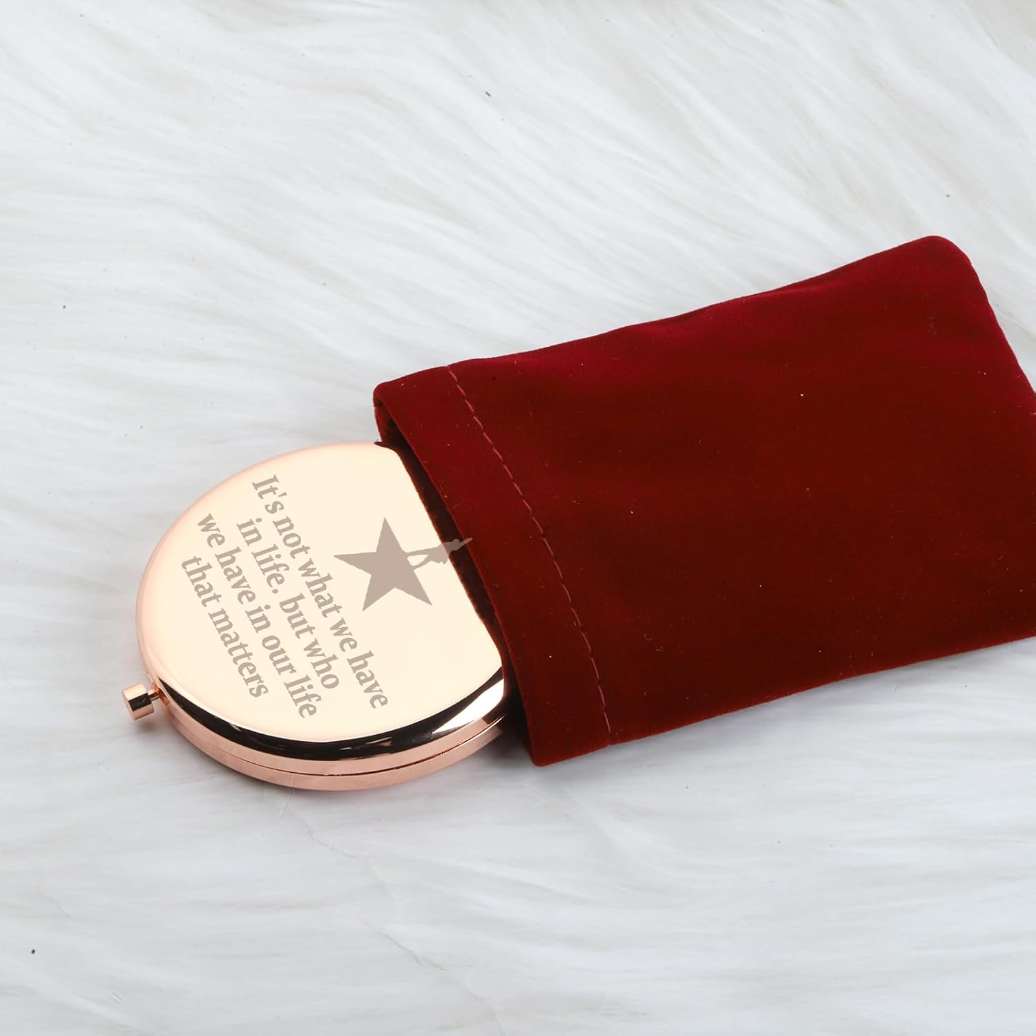 WUSUANED Hamilton Star Makeup Mirror Hamilton Musical Gift Broadway Musical Inspired Mirror Musical Drama Lover Gift Hamilton Fan Gift (Hamilton Star Mirror) - Hamilton Star Mirror image number 3