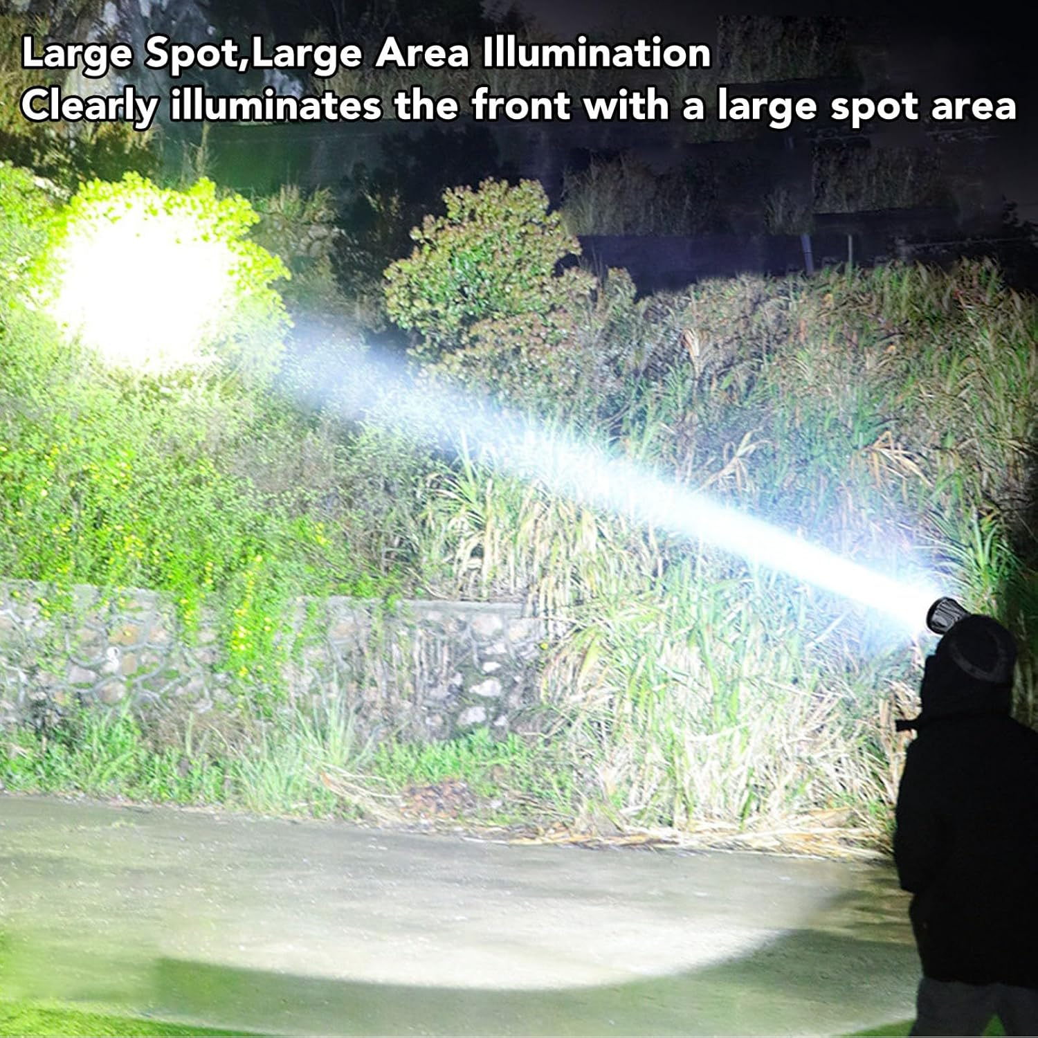 Rechargeable Headlamp, 90000LM Super Bright High Power LED Headlamp Headlight Spotlight Waterproof Flashlight for Outdoor Running Hiking Camping Gear, Headband Lamp