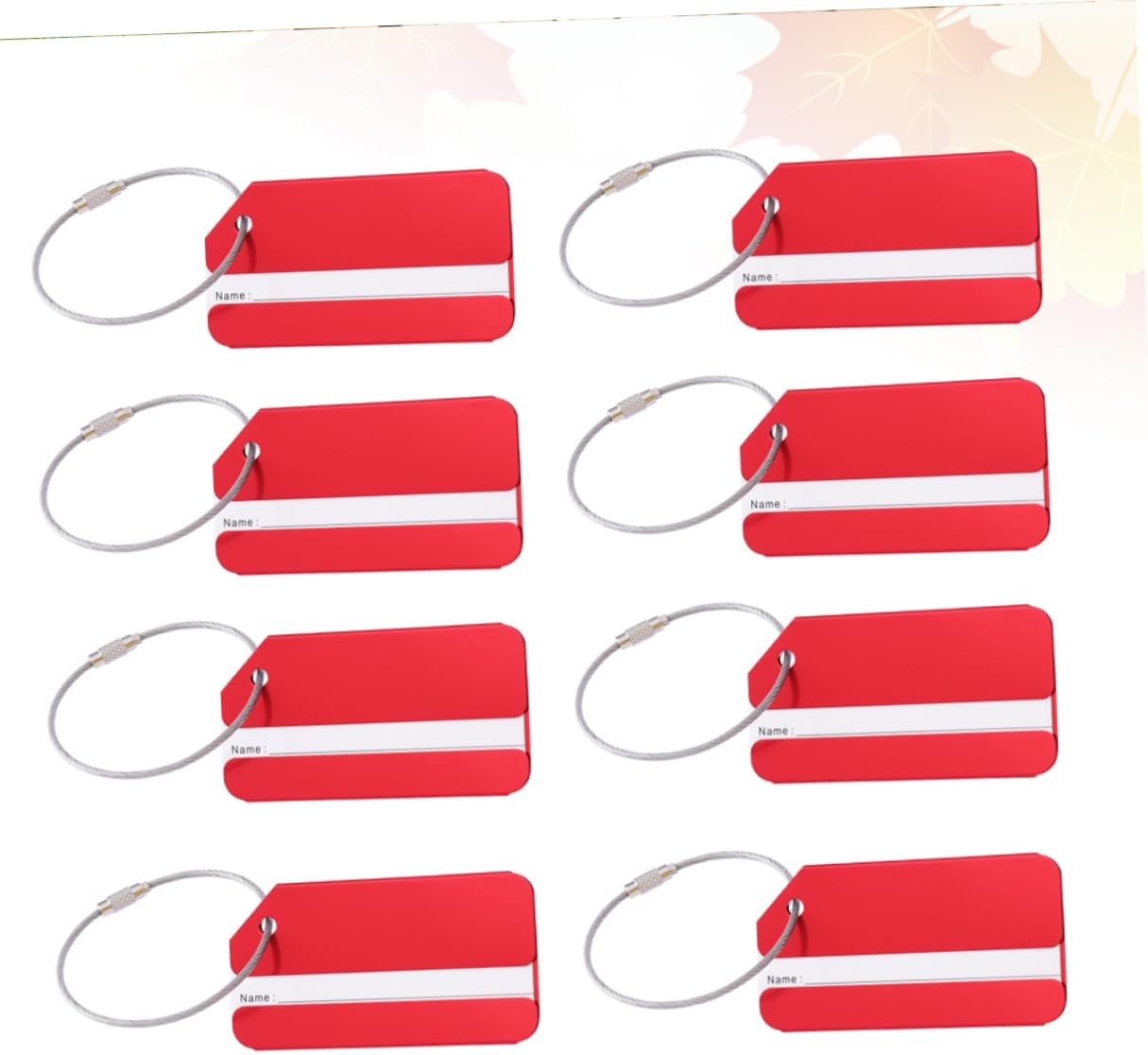 Sosoport 20Pcs Aluminum Luggage Tag for Travel Fashion Baggage Tag Suitcase Handbag Name for Suitcase and Backpack Identification image number 2