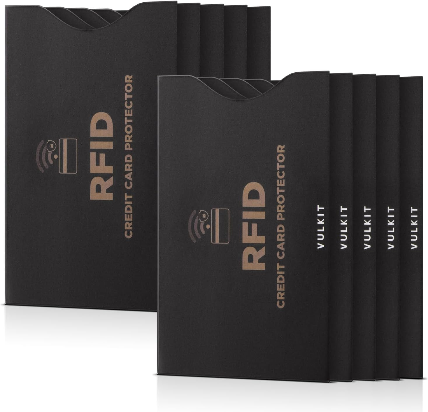 VULKIT RFID Blocking Cards 2 Pack Credit Card Protectors NFC Contactless Cards Protection for Business & Travel Wallet