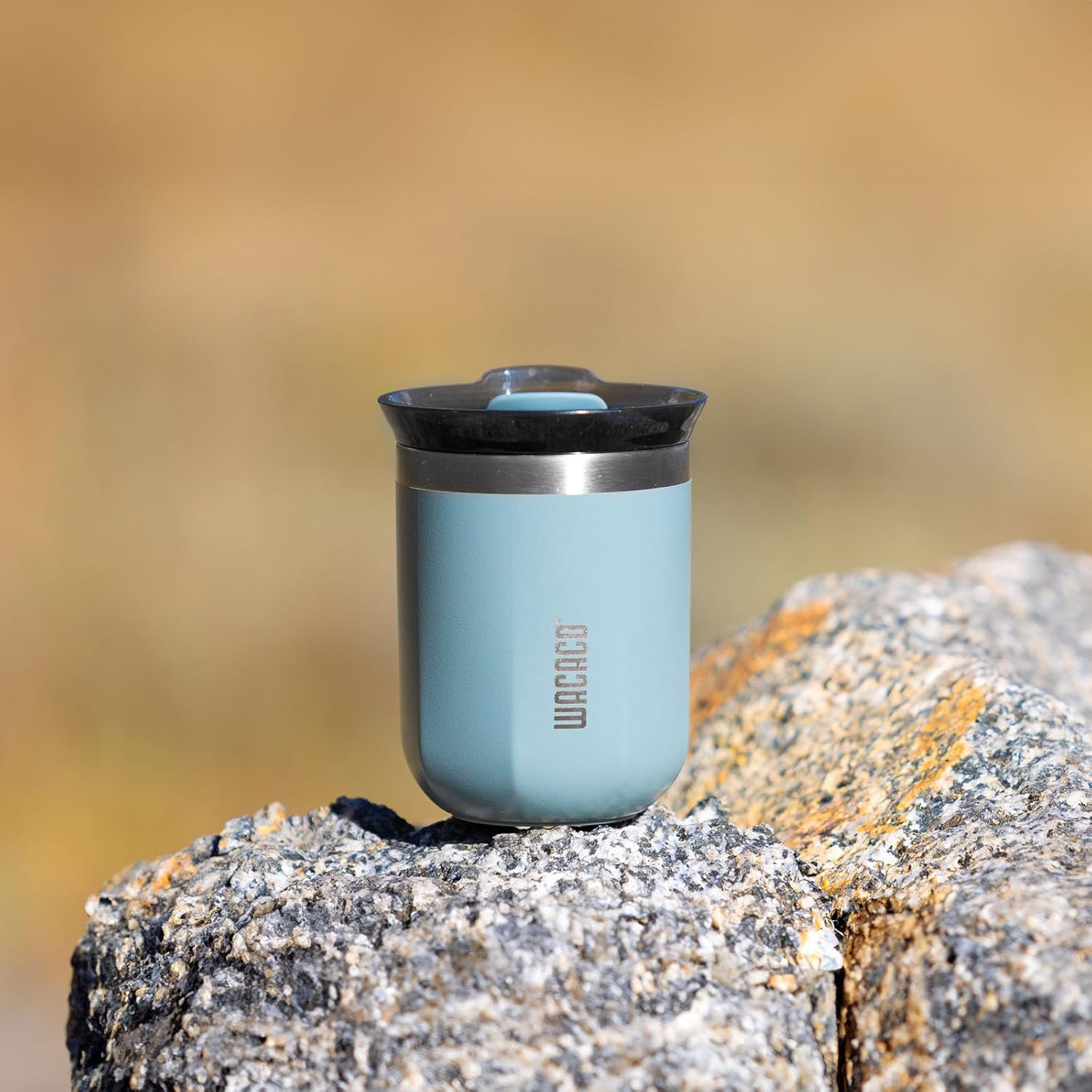 WACACO Octaroma Classico Vacuum Insulated Coffee Mug, Double-Wall Stainless Steel Travel Tumbler with Drinking Lid, 6 Fl Oz (180Ml), Blue image number 3