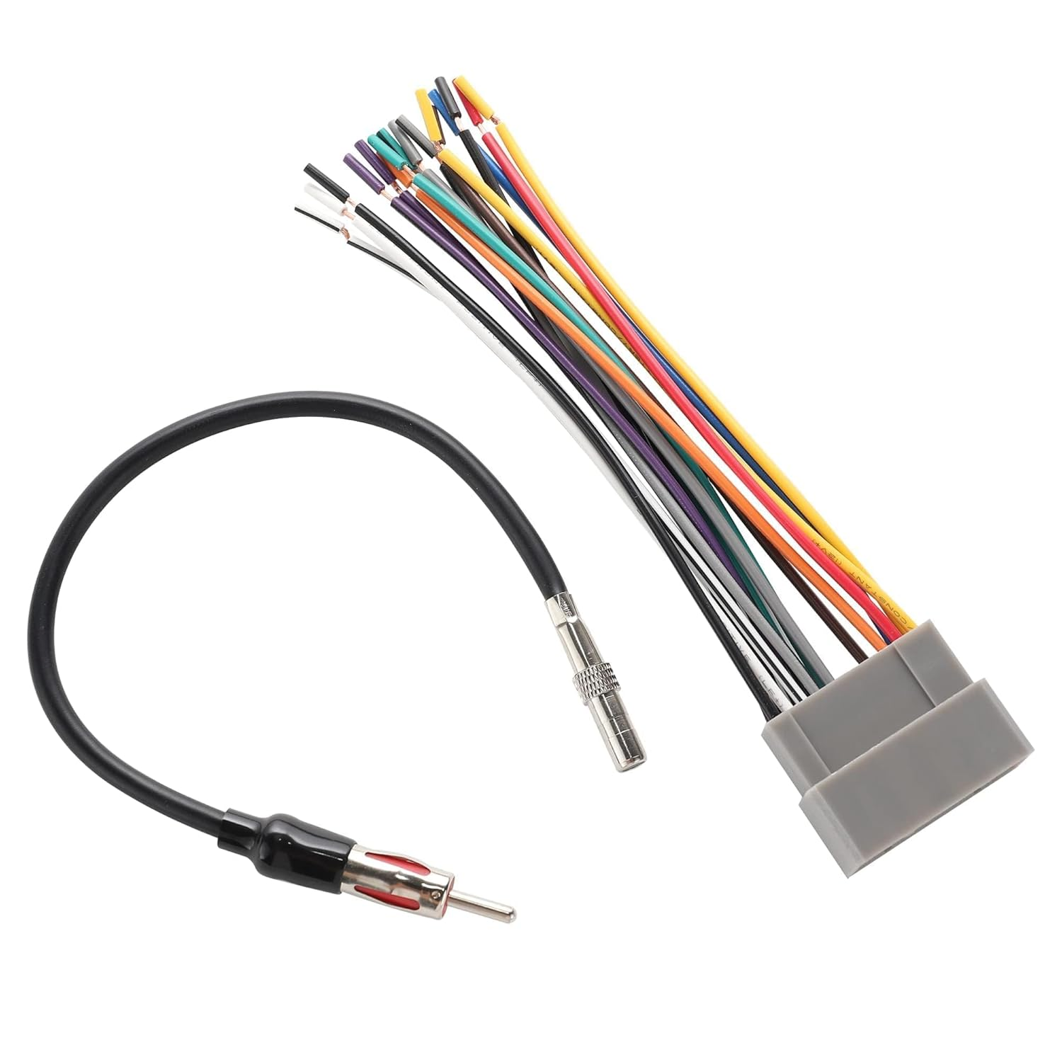 Car Radio Stereo Wiring Harness Antenna Adapter Replacement for 2002-2007 Dodge Ram, 2003-2007 Jeep, 2000-2007 Chrysler Aftermarket Install Radio Antenna Connector Plug image number 3