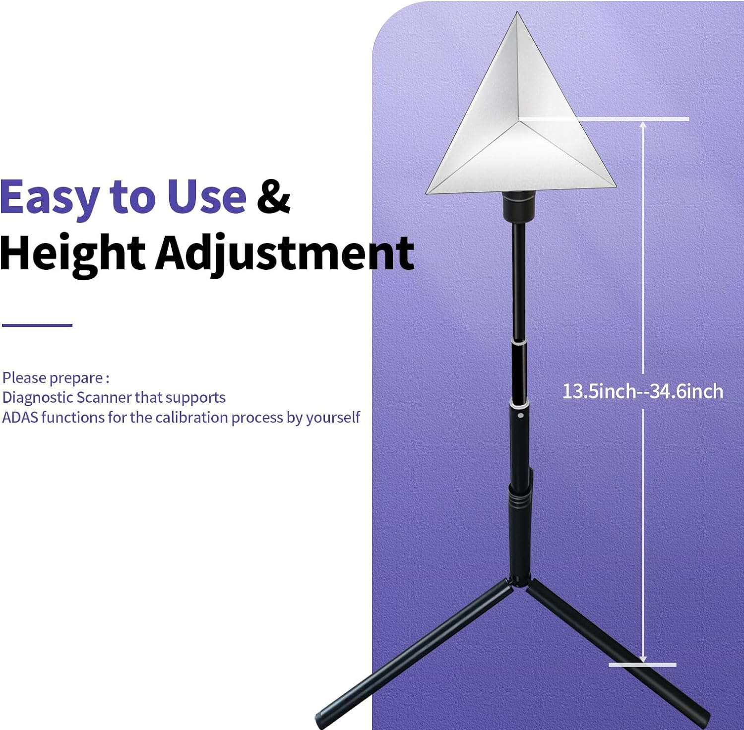 Radar Aiming Corner Reflector Target ADAS Calibration Tool with Stand for Honda Toyota Mazda Kia Ford GM image number 5