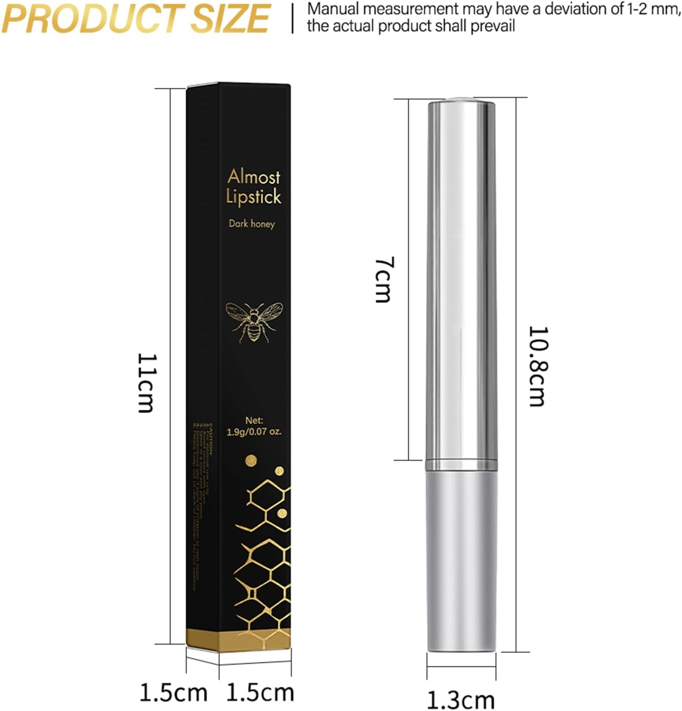 Black Honey Lipstick, Honey Lipstick for Women, Natural Glossy Lips Balm, Sheer Lips, Nourishing and Hydrating Lip Gloss