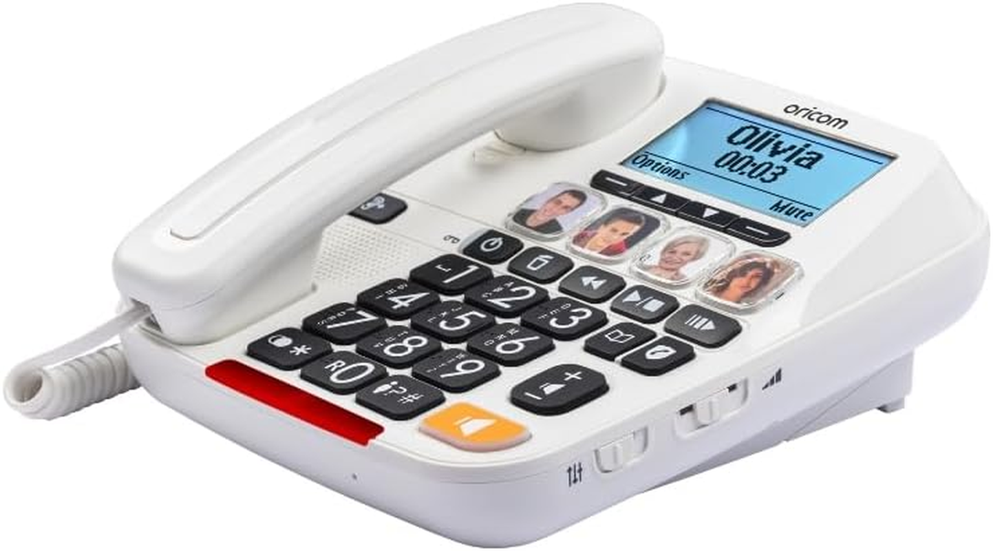 Oricom Care920-1 Amplified Big Button Phone with Cordless Handset - Hearing Aid, T-Coil Compatible, Speaker, Amplified Volume, Loud Ringer, Backlit Display, Talking Digits, Visual Ring Indicator image number 5