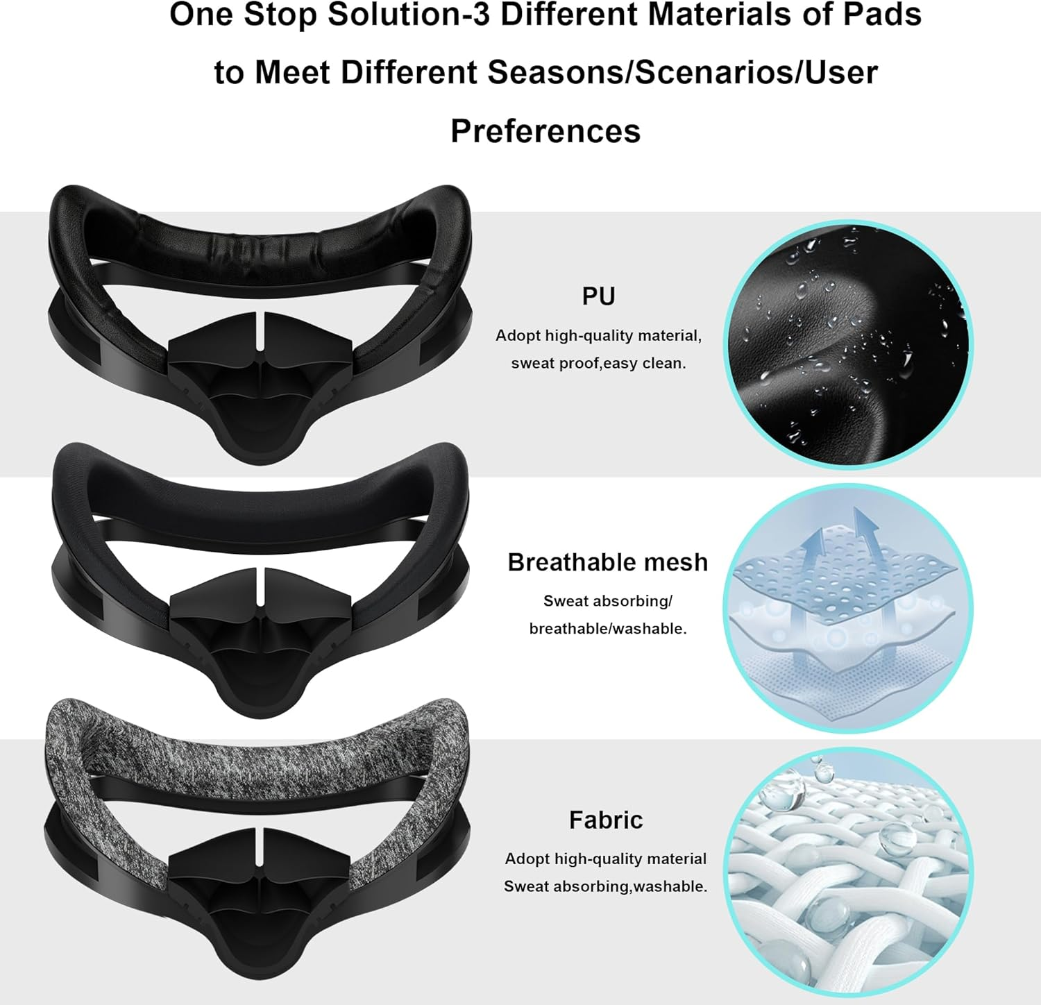 Globular Cluster F3 V3 Magnetic Facial Interface for Quest 3, Flexible and Adaptive Frame with Multi-Material Pads, Not Compatible with Quest 3S or Official Charging Dock image number 4