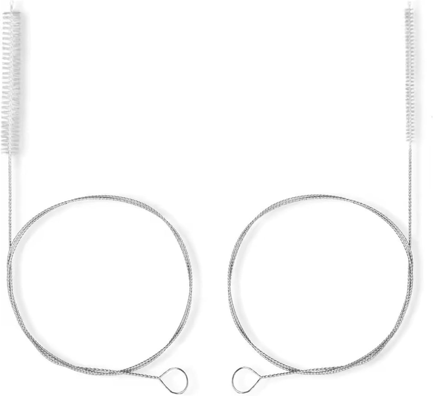 Pack of 2 Hose Brushes, 100 Cm, Flexible Cleaning Brush, Pipe Cleaner, Pipe Cleaner, Straw Brushes, Thin Long Drain Brush for with Drinking Tube (White) image number 3