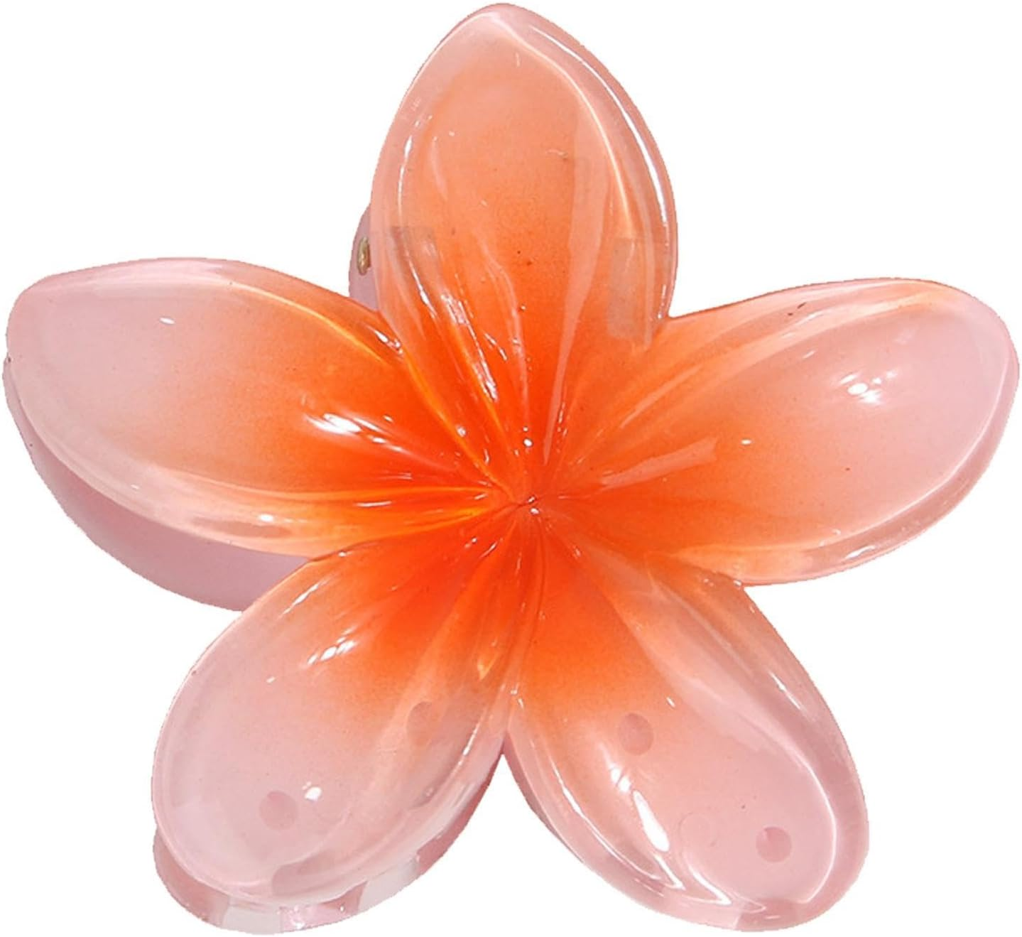 GEUGECY Flower Hair Claw Clips | Hawaiian Flower Hair Clip | Hawaiian Non Slip Hair Jaw Clip | Flower Claw Clips for Women Girls, Strong Hold Hawaiian Style