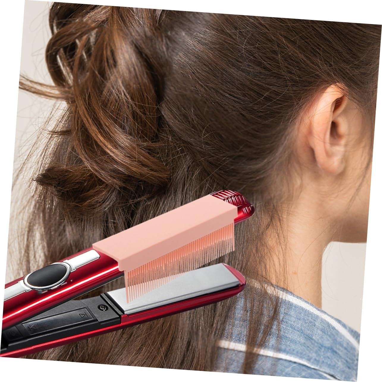 TOVINANNA 2Pcs Hair Straightener Brush Replacement Straightening Comb for Hair Tool Electric Straightening Comb for Home Use image number 4