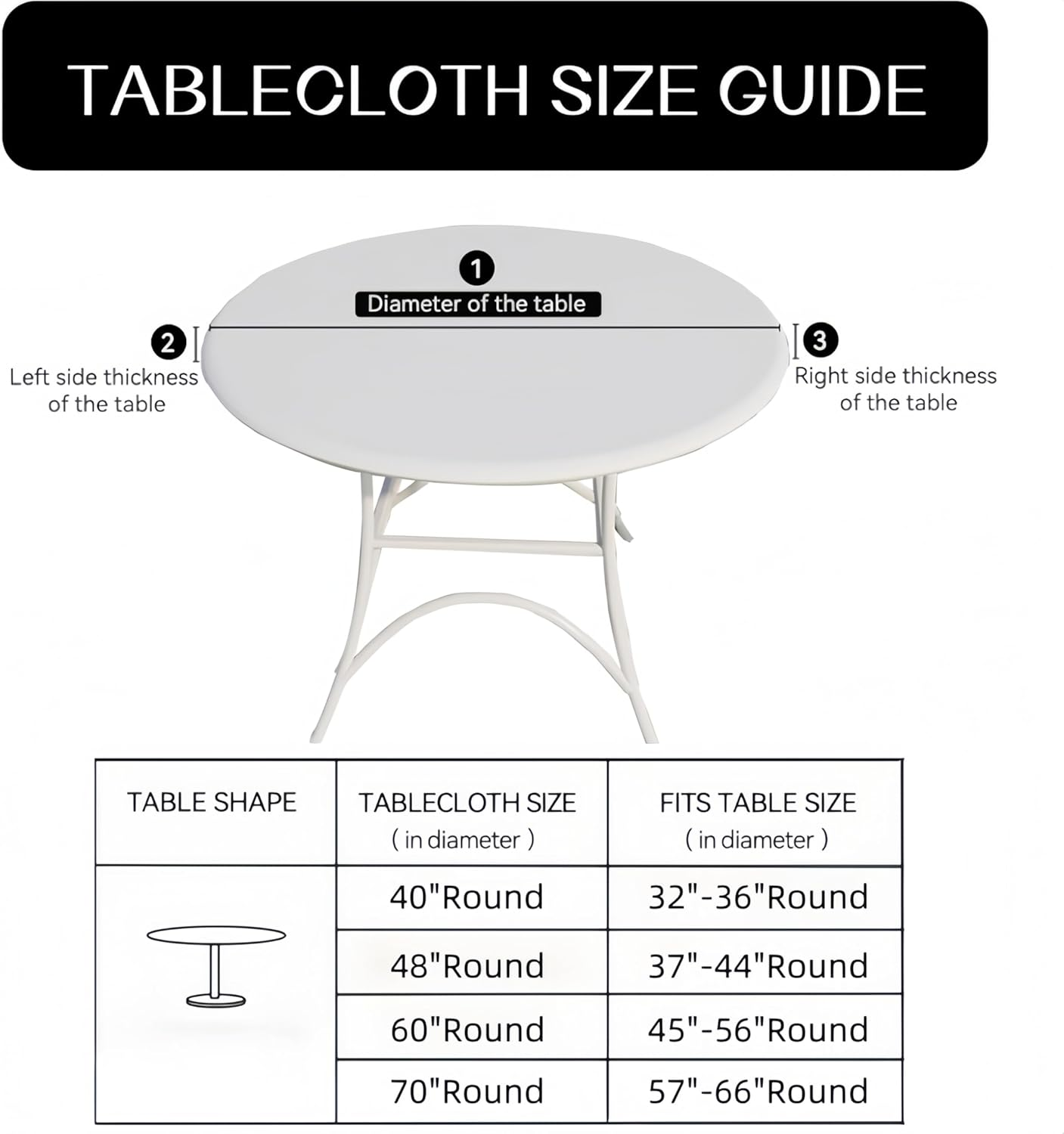 Round Vinyl Fitted Tablecloth with Flannel Backing Elastic Edge Design Table Cover Waterproof Oil-Proof PVC Table Cloth Stain-Resistant Wipeable for round Table image number 4