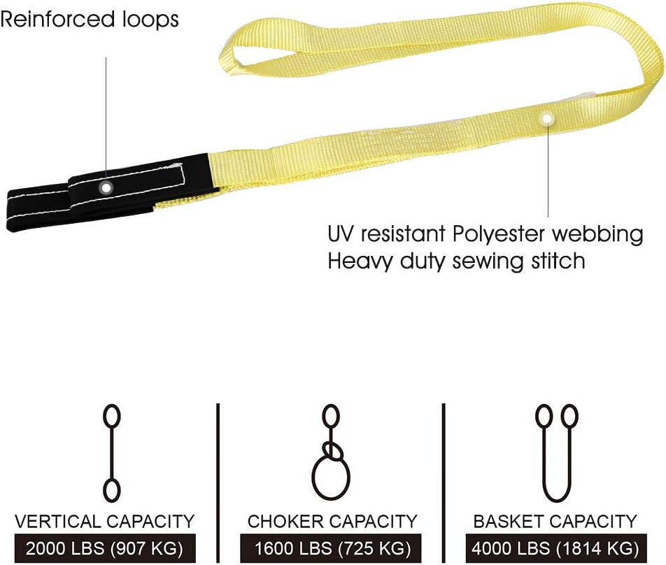 XSTRAP STANDARD Heavy-Duty 4,000 LB Breaking Strength 65 FT Rope Hoist with 2PK 8 FT Lift Sling (Black) image number 1