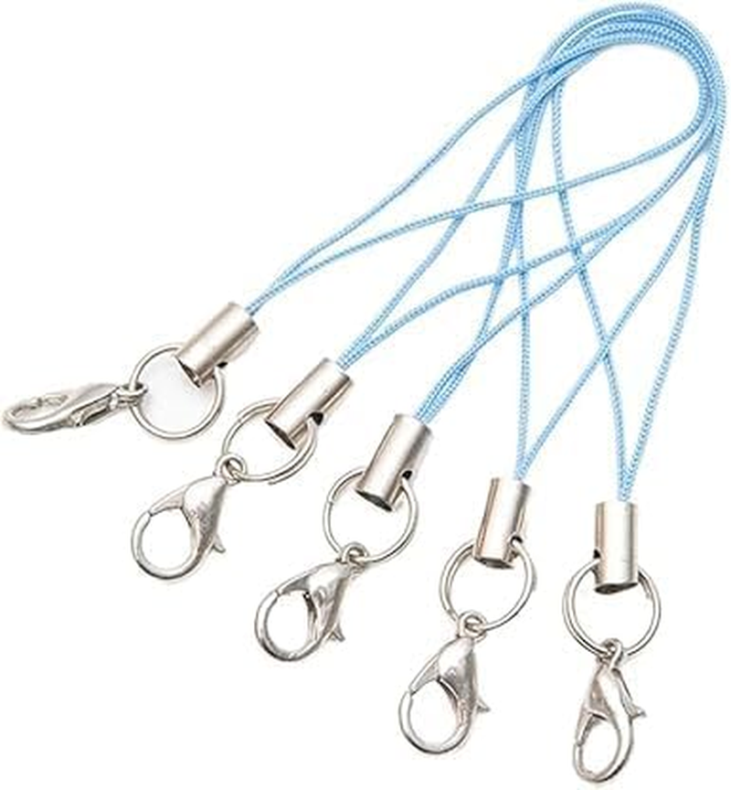 HODASHI 20Pcs Mobile Phone Rope Strap Charm Lariat Lanyard Phone Charms with Lobster Clasp Cords for Cellphone USB Drive, Keychain DIY Jewelry Accessories