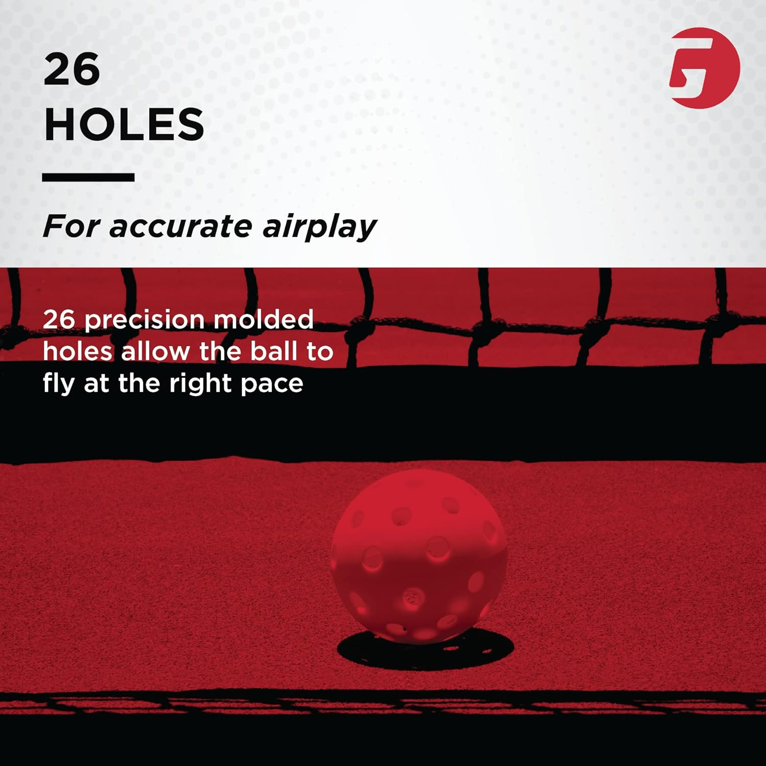 Gamma Sports Photon Indoor and Outdoor Pickleballs, High-Vis Optic Green USAPA Approved Pickleball Balls, (3, 6, & 60 Packs Available) image number 2