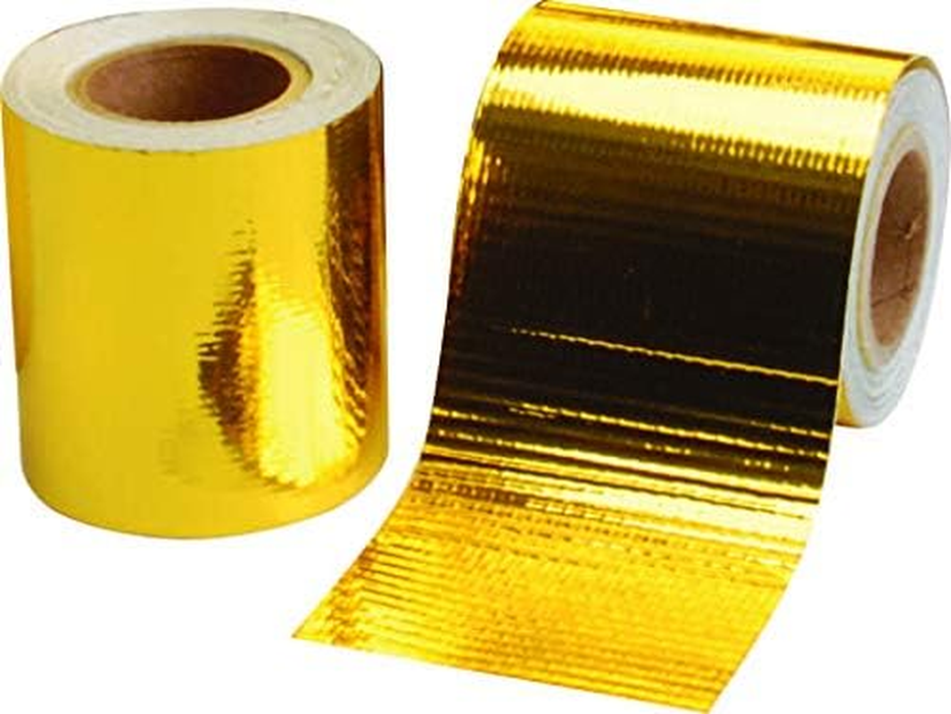 Design Engineering 010397 Reflect-A-Gold High-Temperature Heat Reflective Adhesive Backed Roll, 2" X 30' Roll image number 2