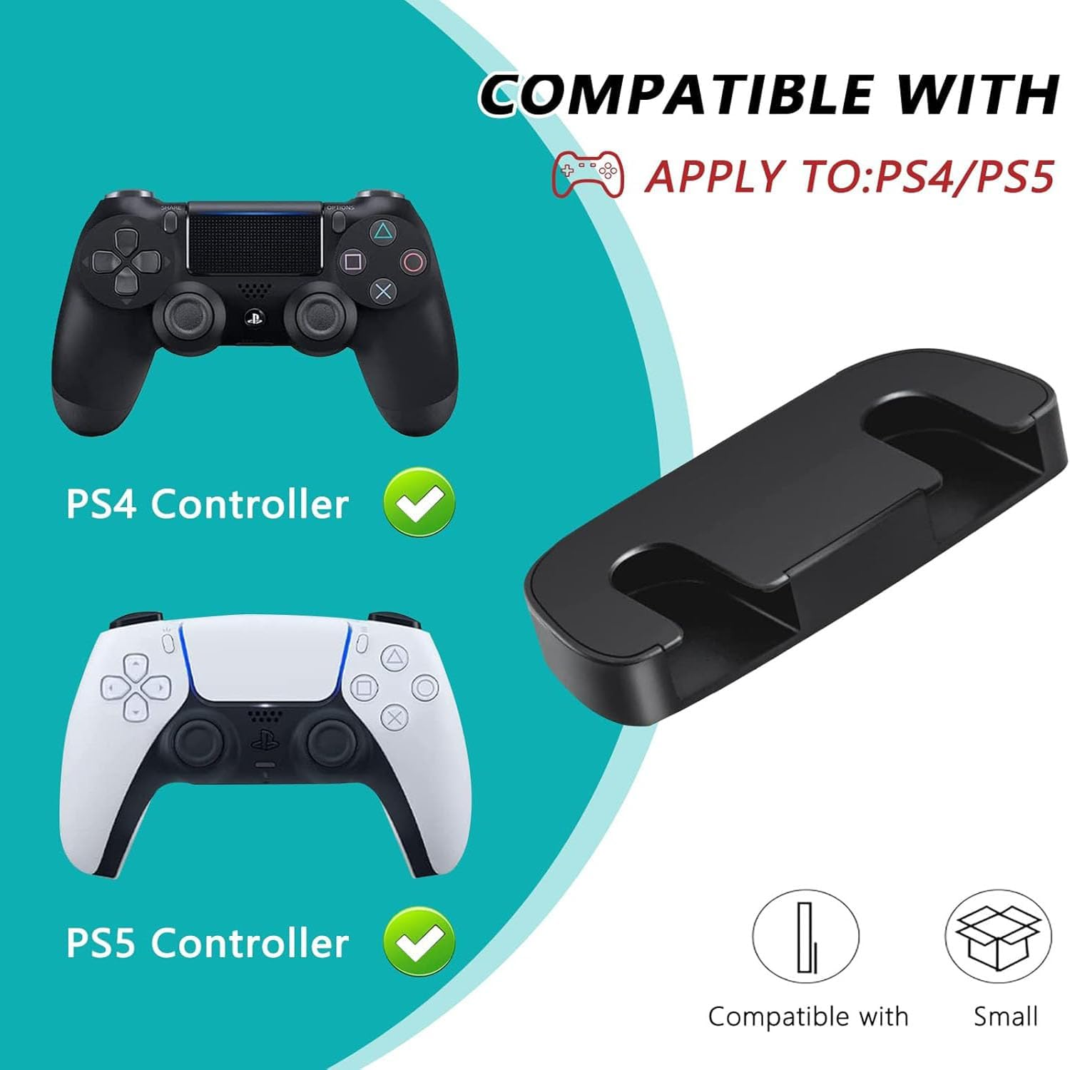 2 Pack under Desk Controller Mount Compatible,Controller Table Stand for PS5 Ps4,Controller Holder Table Organize and Desk Management,Ps4 PS5 Controller Accessories image number 6