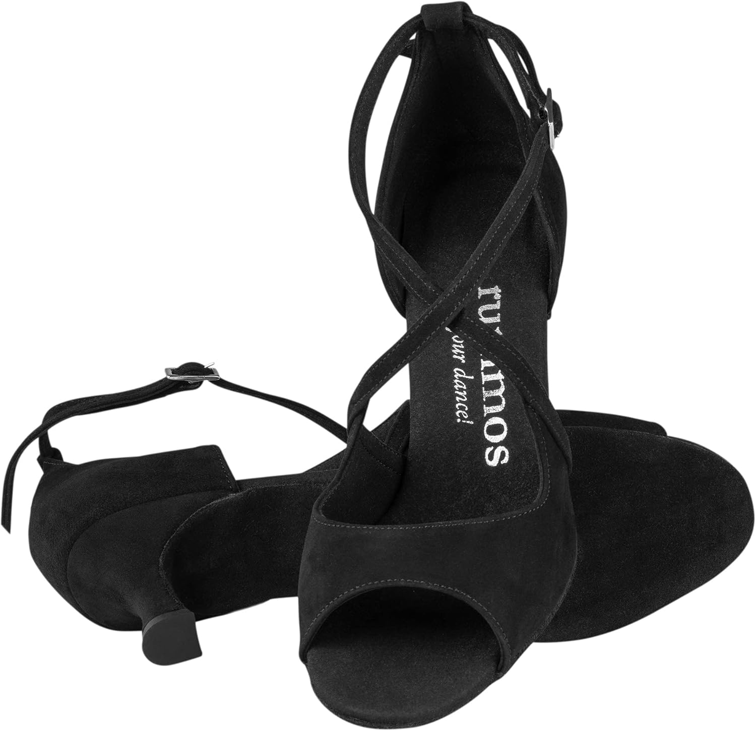 Rummos Women'S Dance Shoes R545 - Nubuck Black - Medium (Normal) - 5 Cm Flare Heel - Made in Portugal image number 2