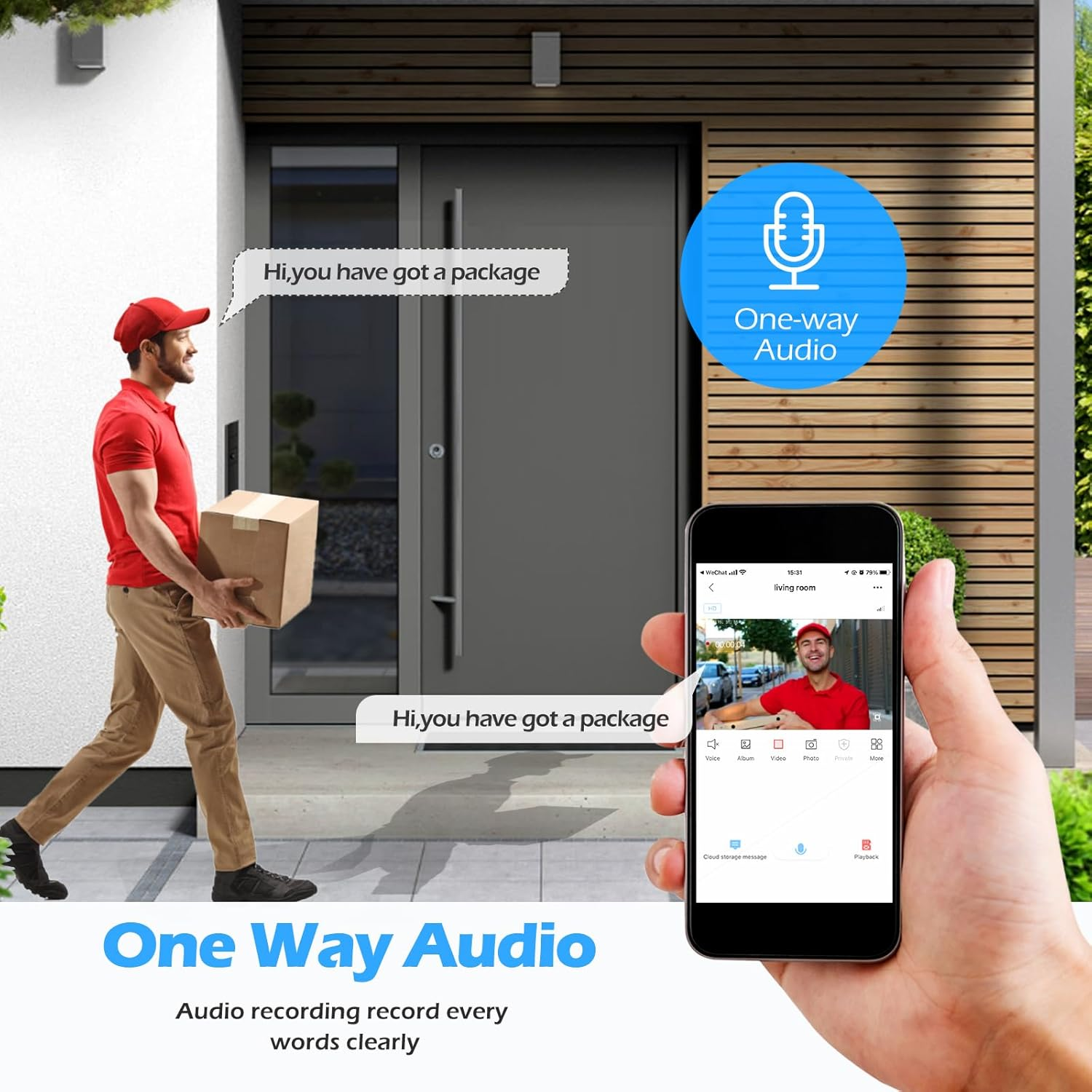 4K Security Audio Dome Camera 8MP (2160P) Smart Dual Light Poe Turret AI Human Detection 2.8Mm 106&deg; Wide Angle Lens Color Night Vision Built-In Mic IP67 Waterproof Compatible with NVR image number 5