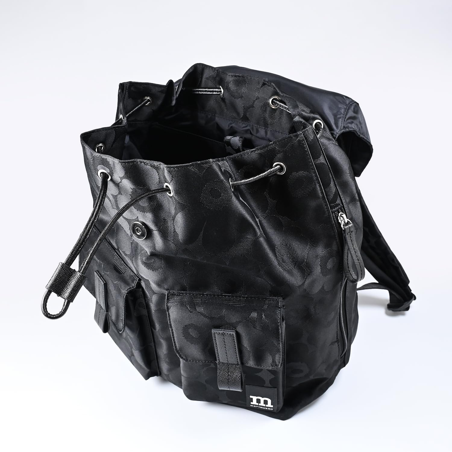 Marimekko 092229 999 Women'S Backpack, Bag and Backpack, Everything Unikko Women'S, Black X White, Scandinavian Miscellaneous Goods, Scandinavian Design, Black, Free Size image number 2