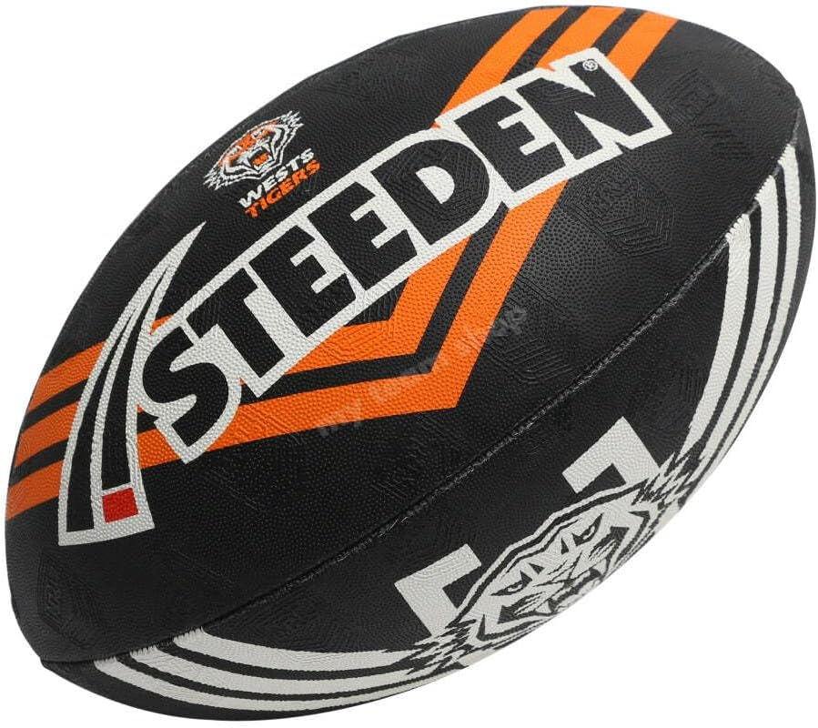Steeden West Tigers - Size 5 - NRL Supporter Football image number 1