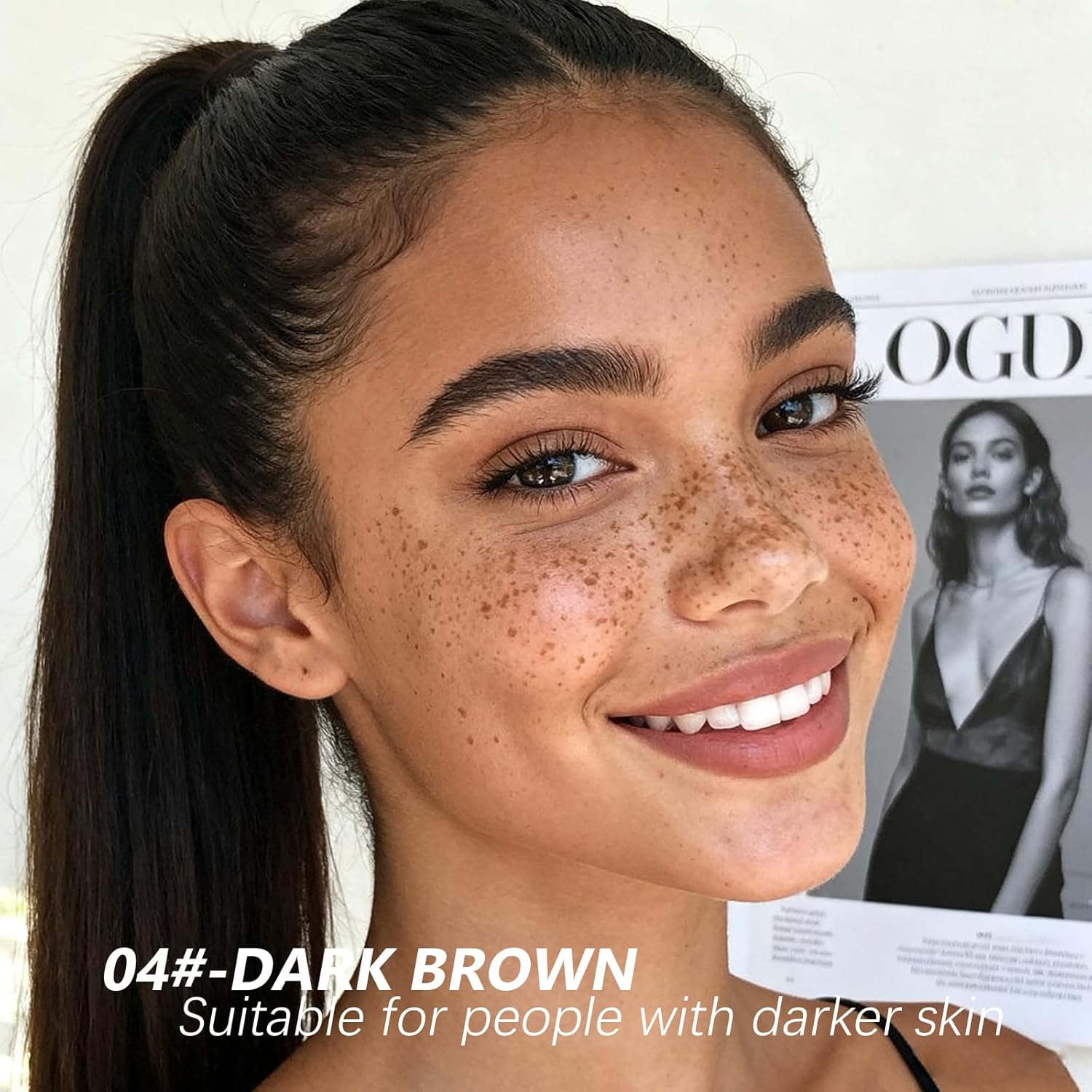 Freckle Pen, Natural Looking Freckles, Waterproof Makeup Pen for Freckles, Long-Lasting, Easy to Use (04 Dark Brown) image number 4