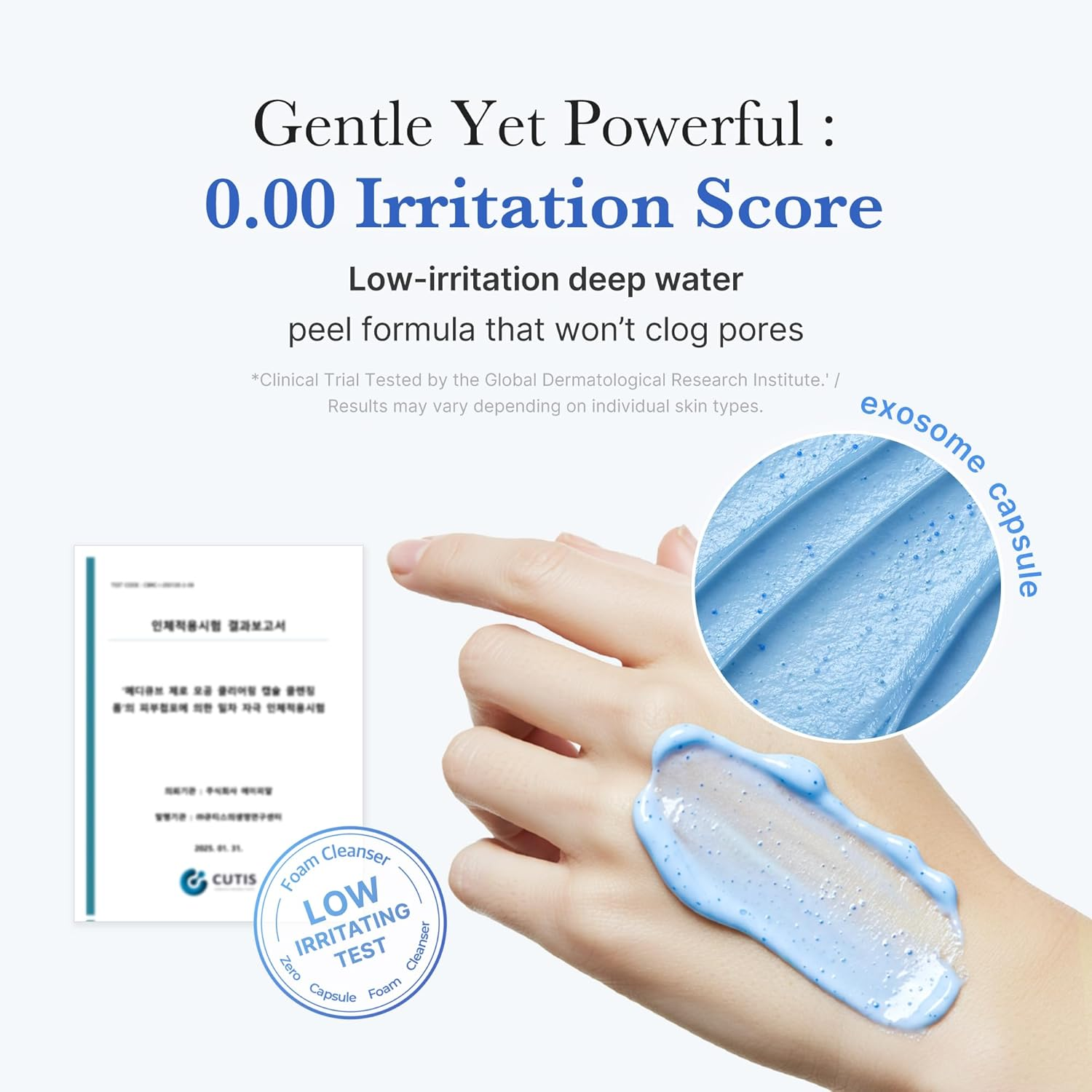 Medicube Zero Pore Clear Blue Capsule Facial Cleanser for Skin Texture, Blackhead & Pore Care | AHA, BHA & PHA for Double Cleansing, Daily Gentle Face Wash, Korean Skincare | 120G / 4.23 Oz image number 3