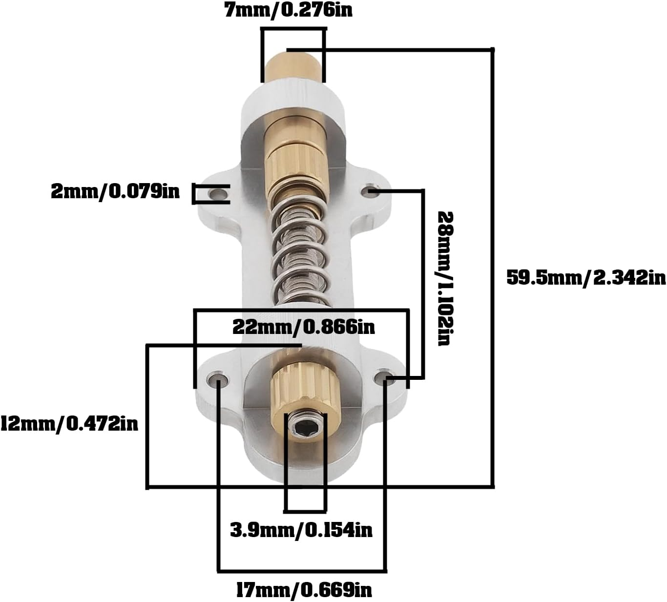 1Pc Guitar Brass Tremolo Stabilizer Tremolo Arming Adjuster for Tremolo Bridge Systems Compatible with Floyd Rose Compatible with Fender Compatible with Gotoh (Single) image number 5