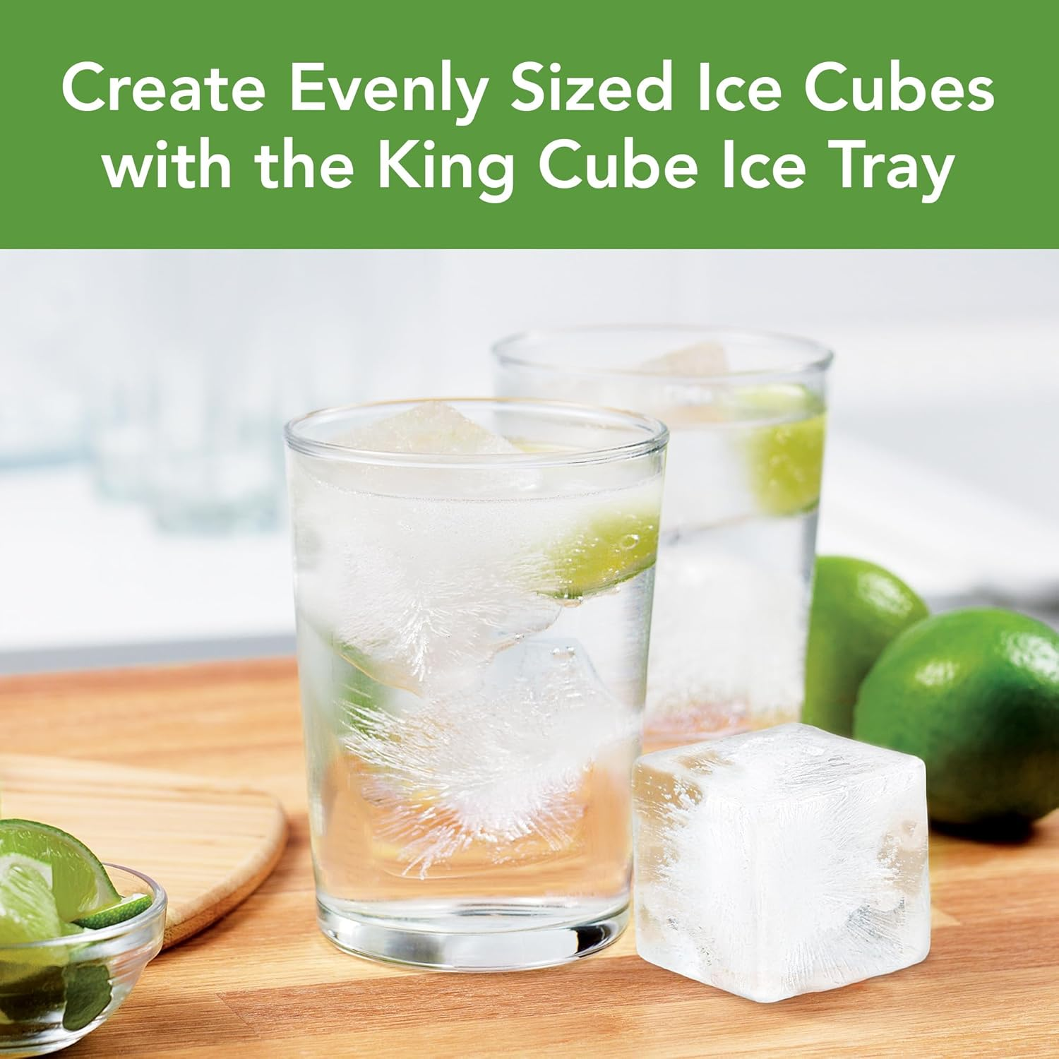 Tovolo King Cube Ice Tray W/Lid - Charcoal image number 2